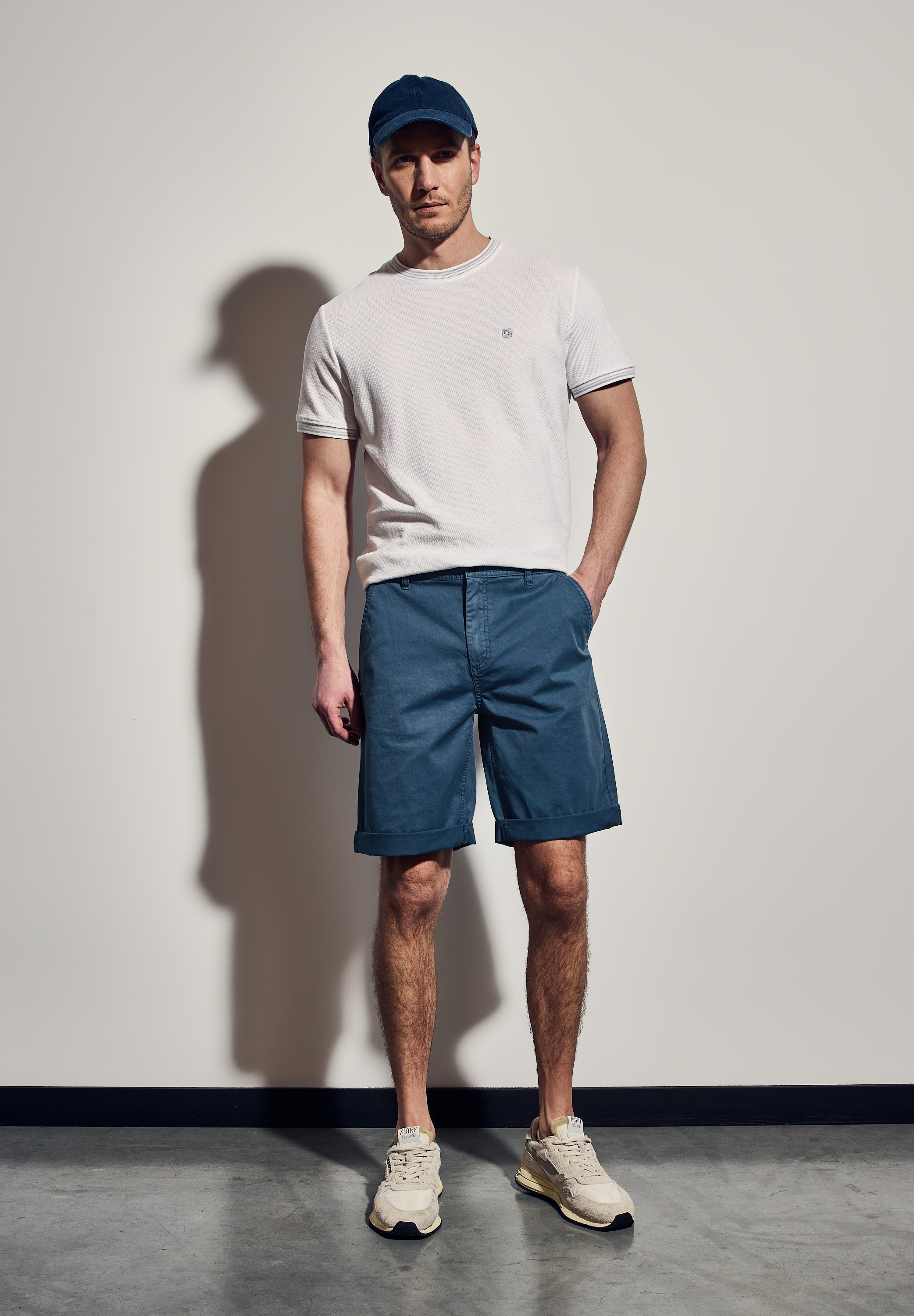 STREET ONE MEN Shorts, aus Baumwolle mit Stretchanteil