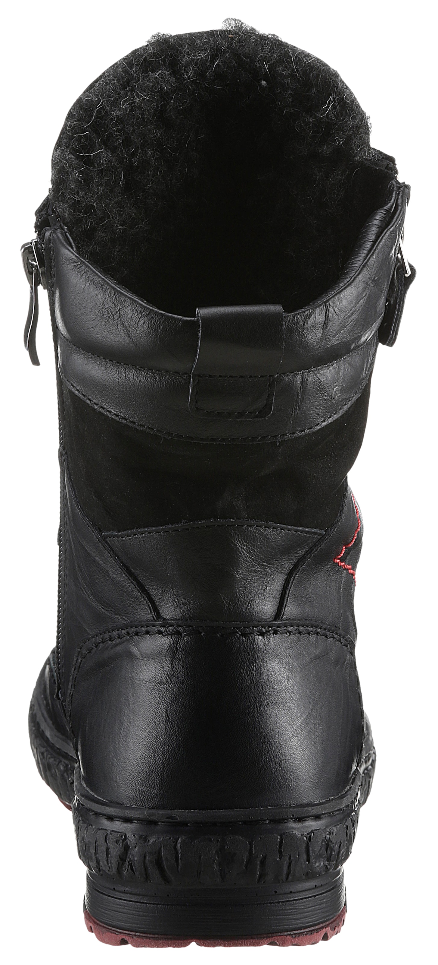 KRISBUT Winterboots, Plateaustiefel, Chunky Boots, Schnürstiefel mit Warmfutter