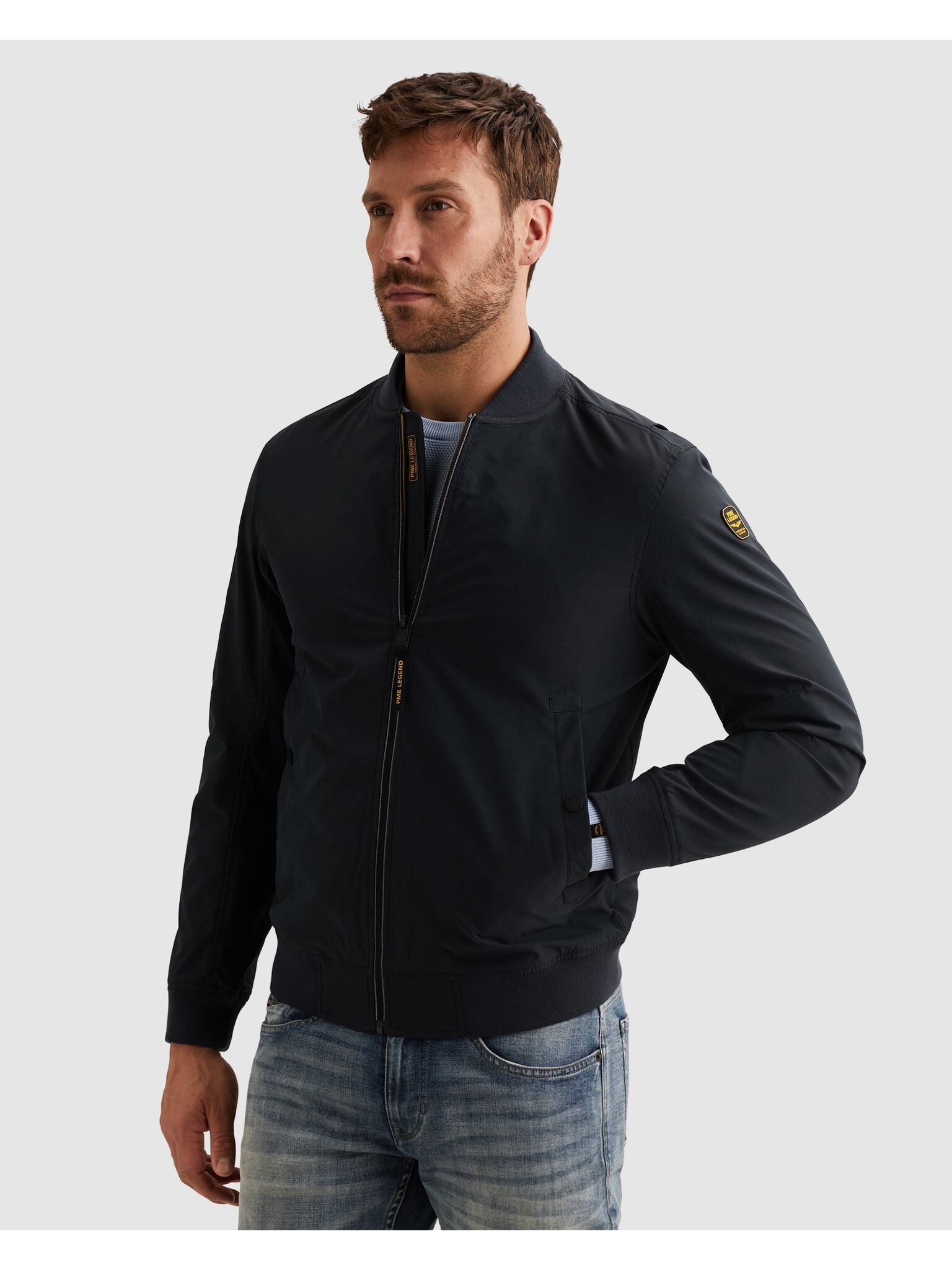 PME LEGEND "Flight jacket YETTAIL - Spunner" mit Rippbündchen