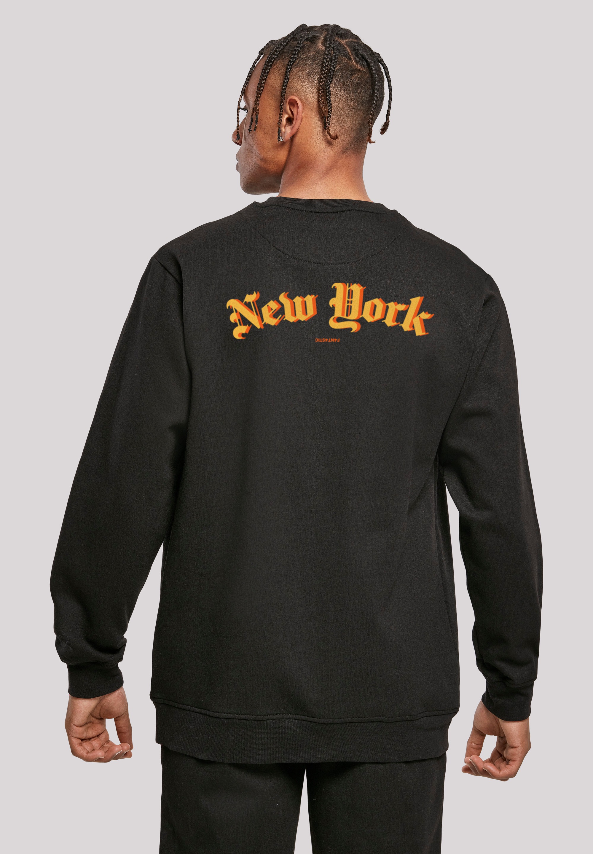 F4NT4STIC Kapuzenpullover "New York Orange CREW", Print