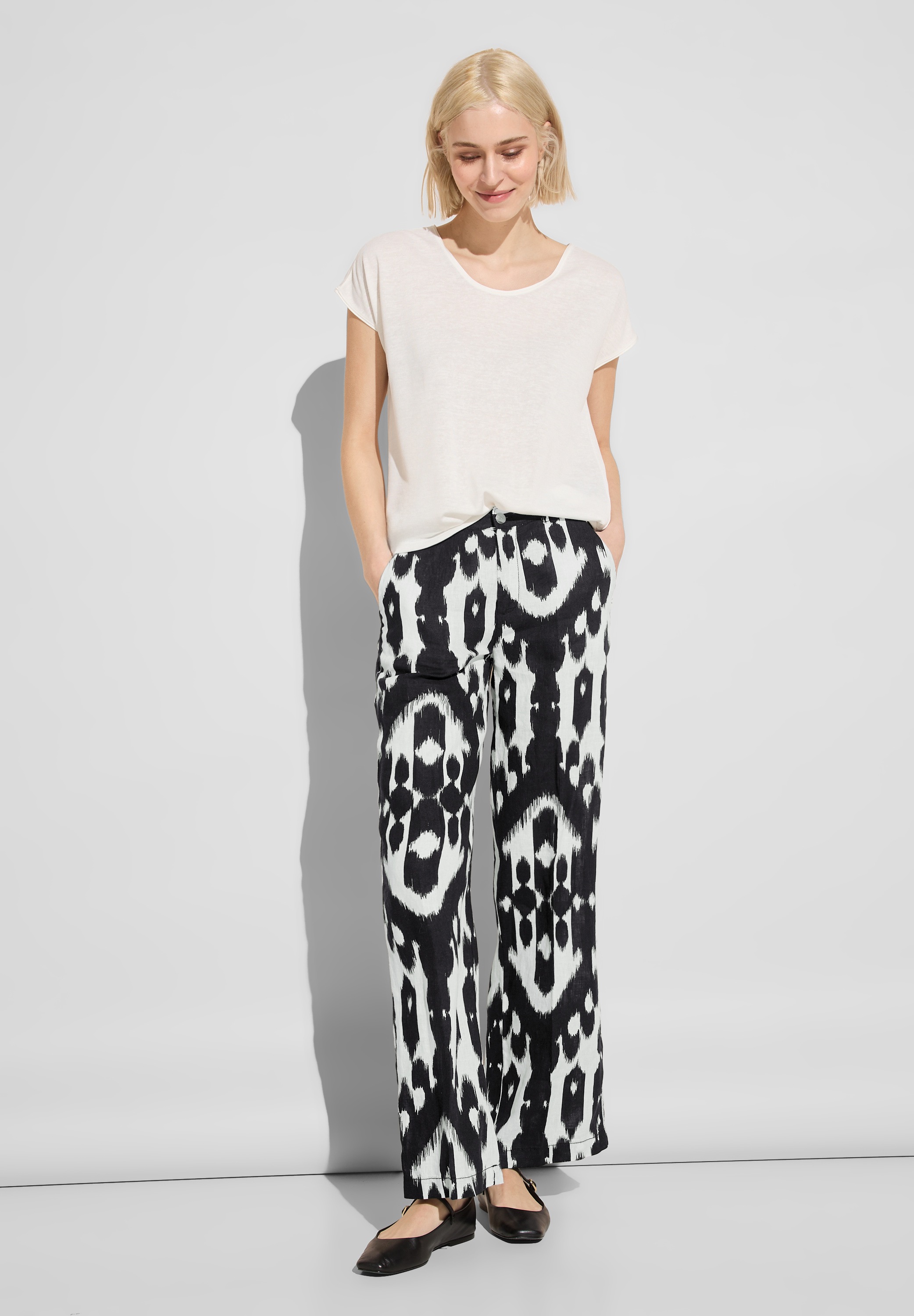 STREET ONE Stoffhose, High Waist