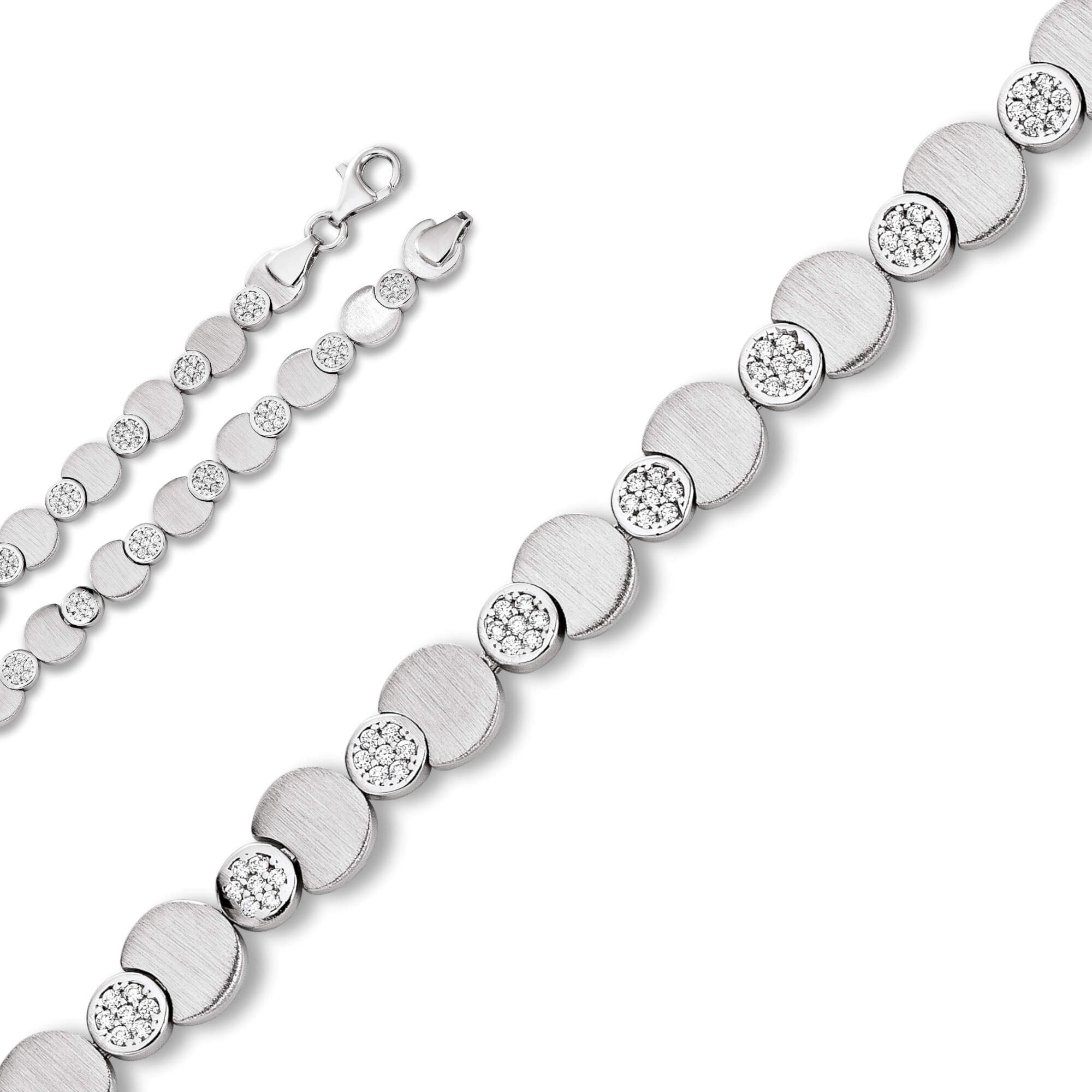 Silberarmband »Zirkonia Armband aus 925 Silber 17 cm Ø«, Damen Silber Schmuck