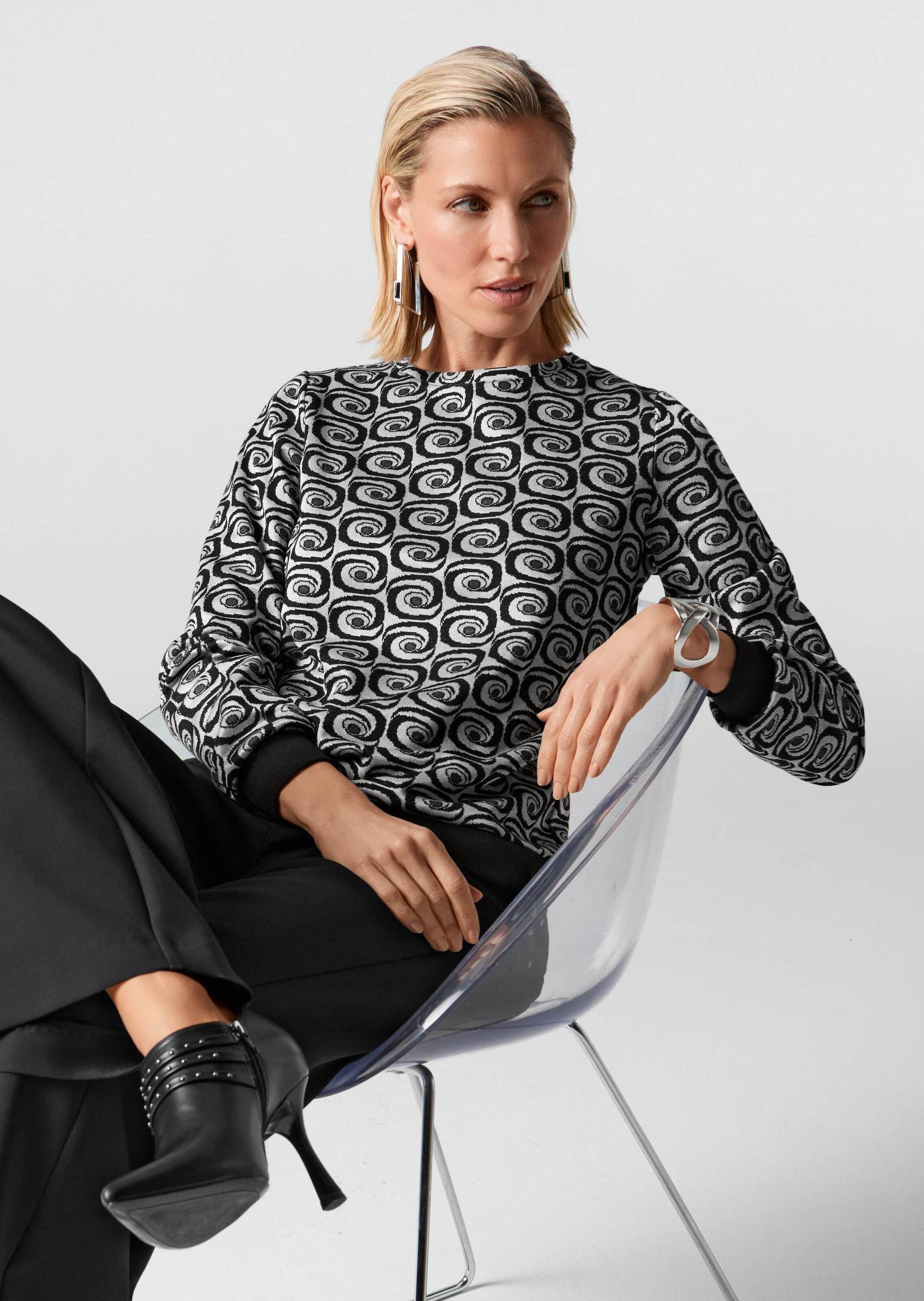 MADELEINE Langarmshirt »Shirt Sweatshirt mit Retro-Muster«