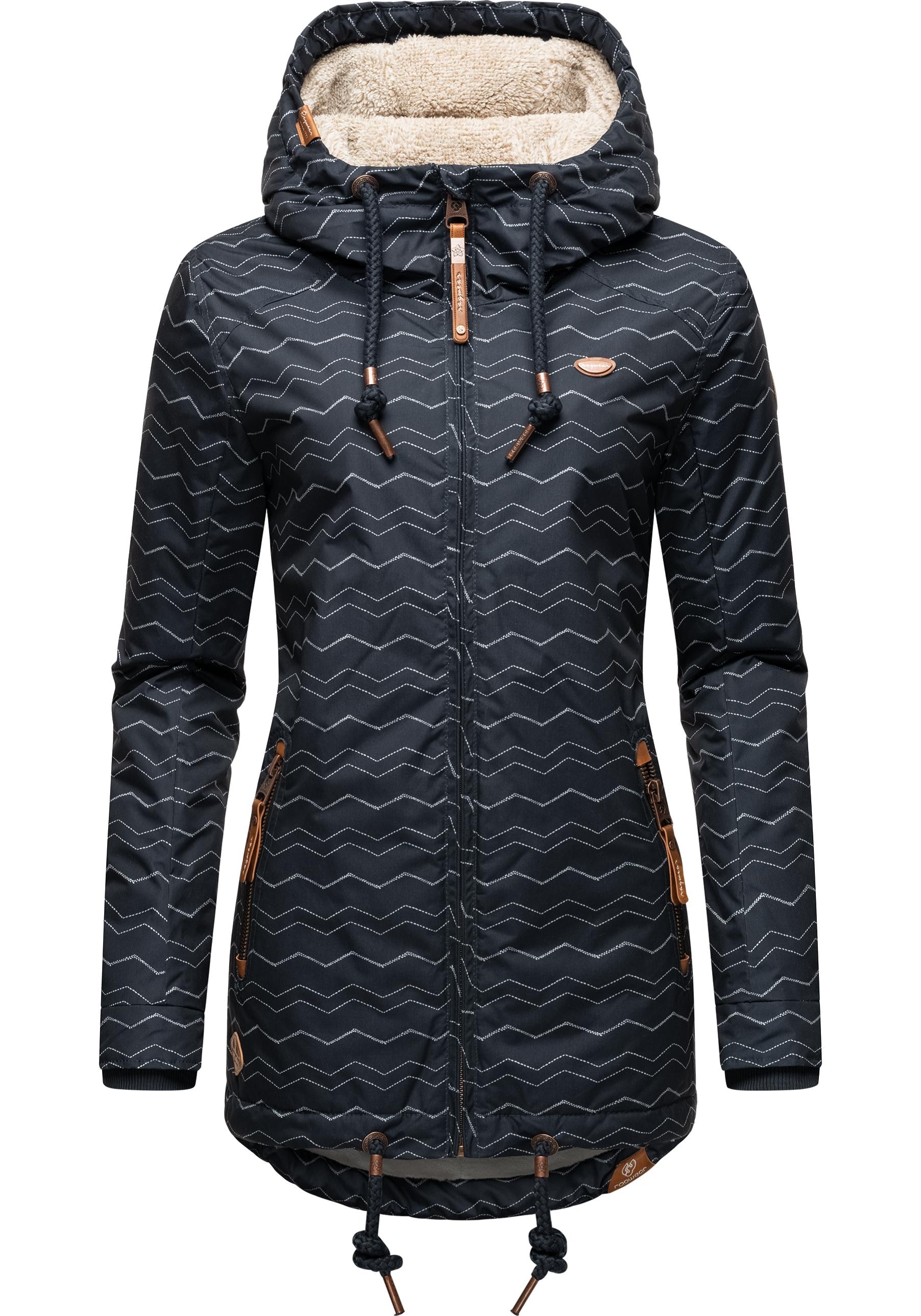 Ragwear Winterjacke »Zuzka Winter«, mit Kapuze, Wasserdichter Winterparka mit Teddyfleece Innenfutter