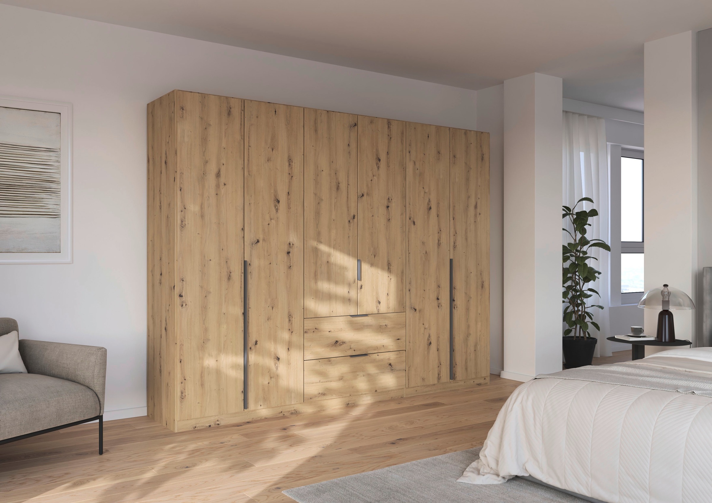 OTTO home Drehtürenschrank "Kleiderschrank Schrank Garderobe AGORDO mit Dek günstig online kaufen