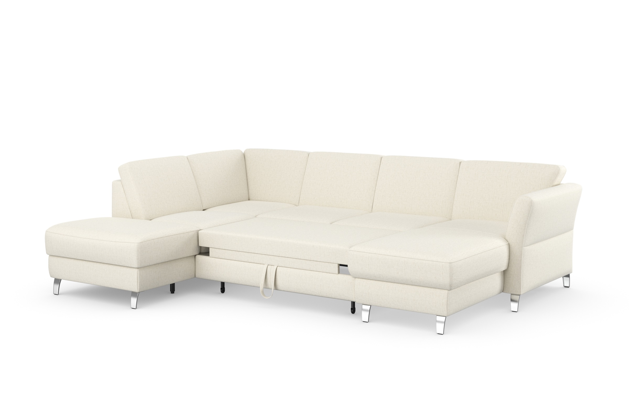 sit&more Wohnlandschaft »Visby U-Form«, Wahlweise mit Bettfunktion und Stauraum, frei im Raum stellbar