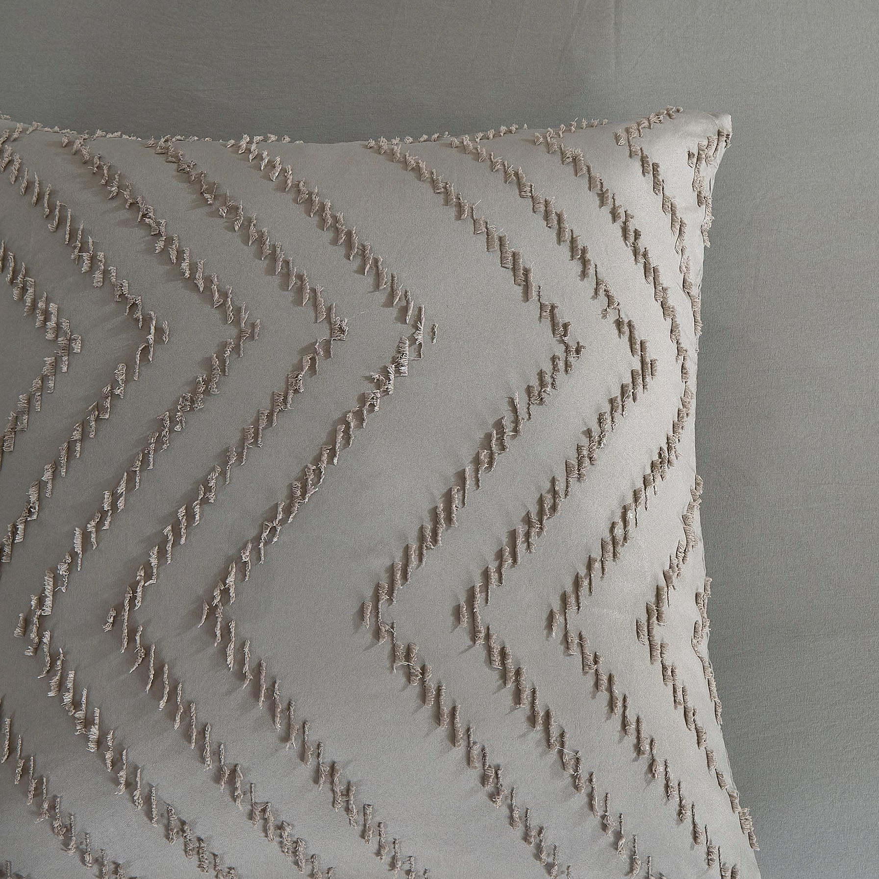 PURE luxury collection Bettwäsche »Zigzag«, Mikrofaser, 135x200, 2 Teilig, Pflegeleicht, Reißverschluss, Luxe, Uni
