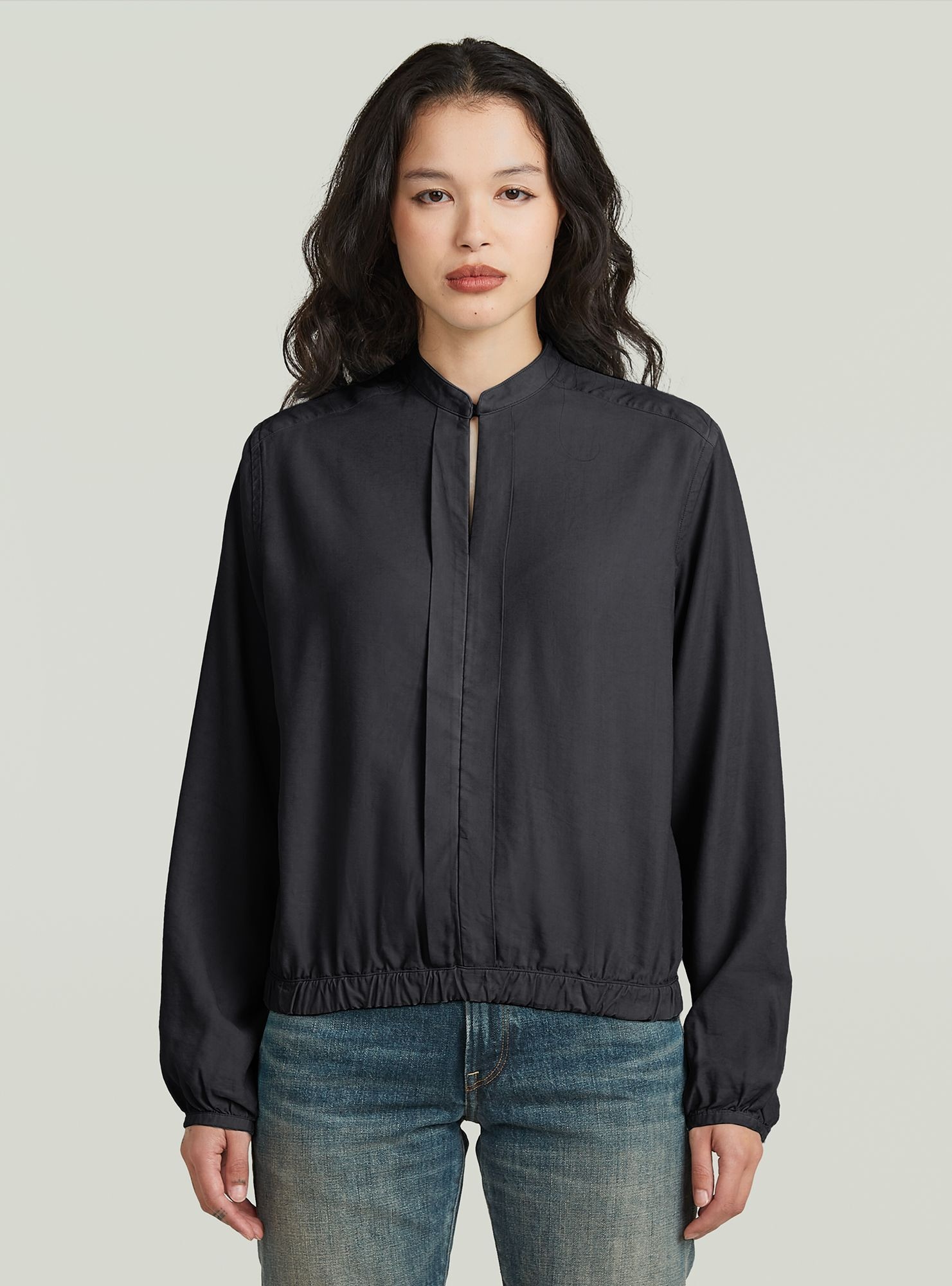 G-STAR Langarmshirt "Stand Up Collar Shirt" günstig online kaufen