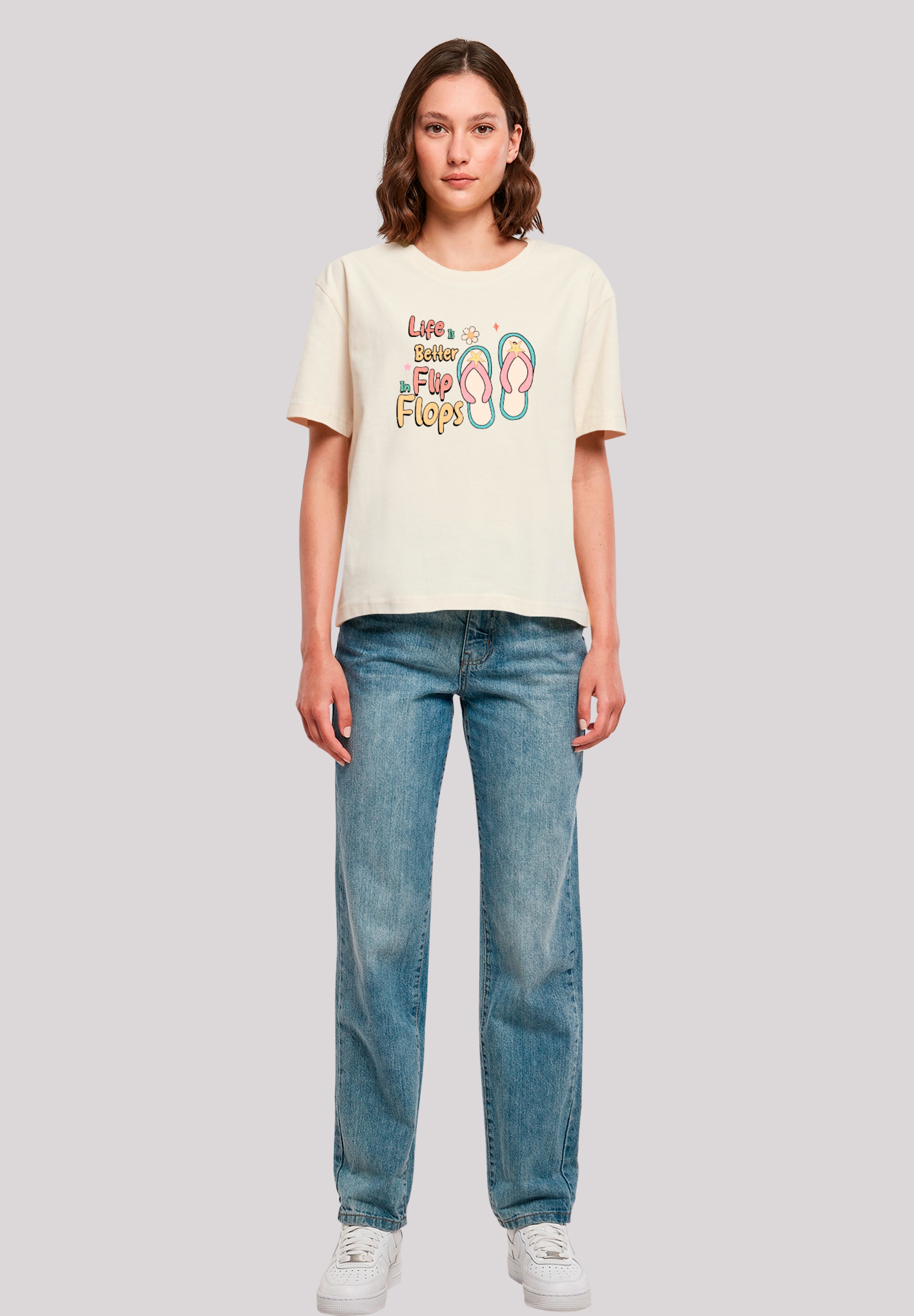 F4NT4STIC T-Shirt »Life Is Better In Flip Flops«, Premium Qualität