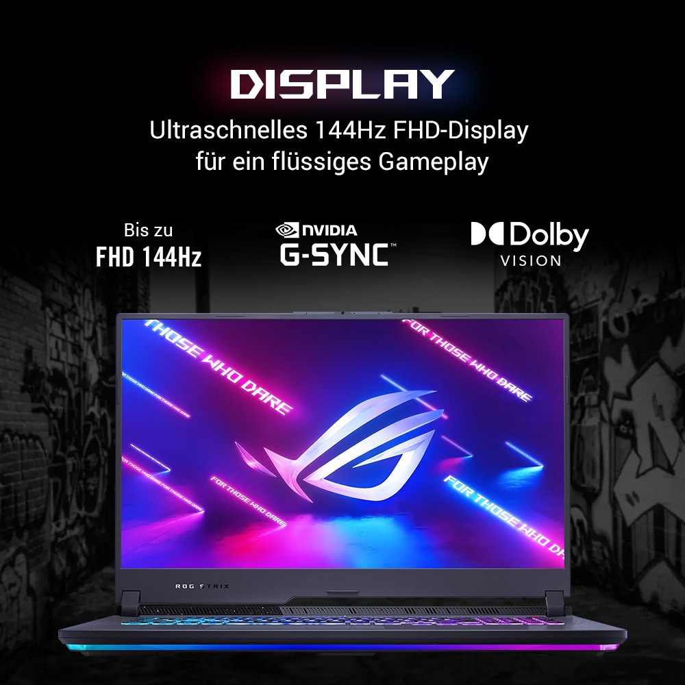 Asus Gaming-Notebook »ROG Strix G17 R9-7940HX 16 1 4060 G713PV-HX198W«, 43,9 cm, / 17,3 Zoll, AMD, Ryzen 9, GeForce RTX 4060, 1000 GB SSD