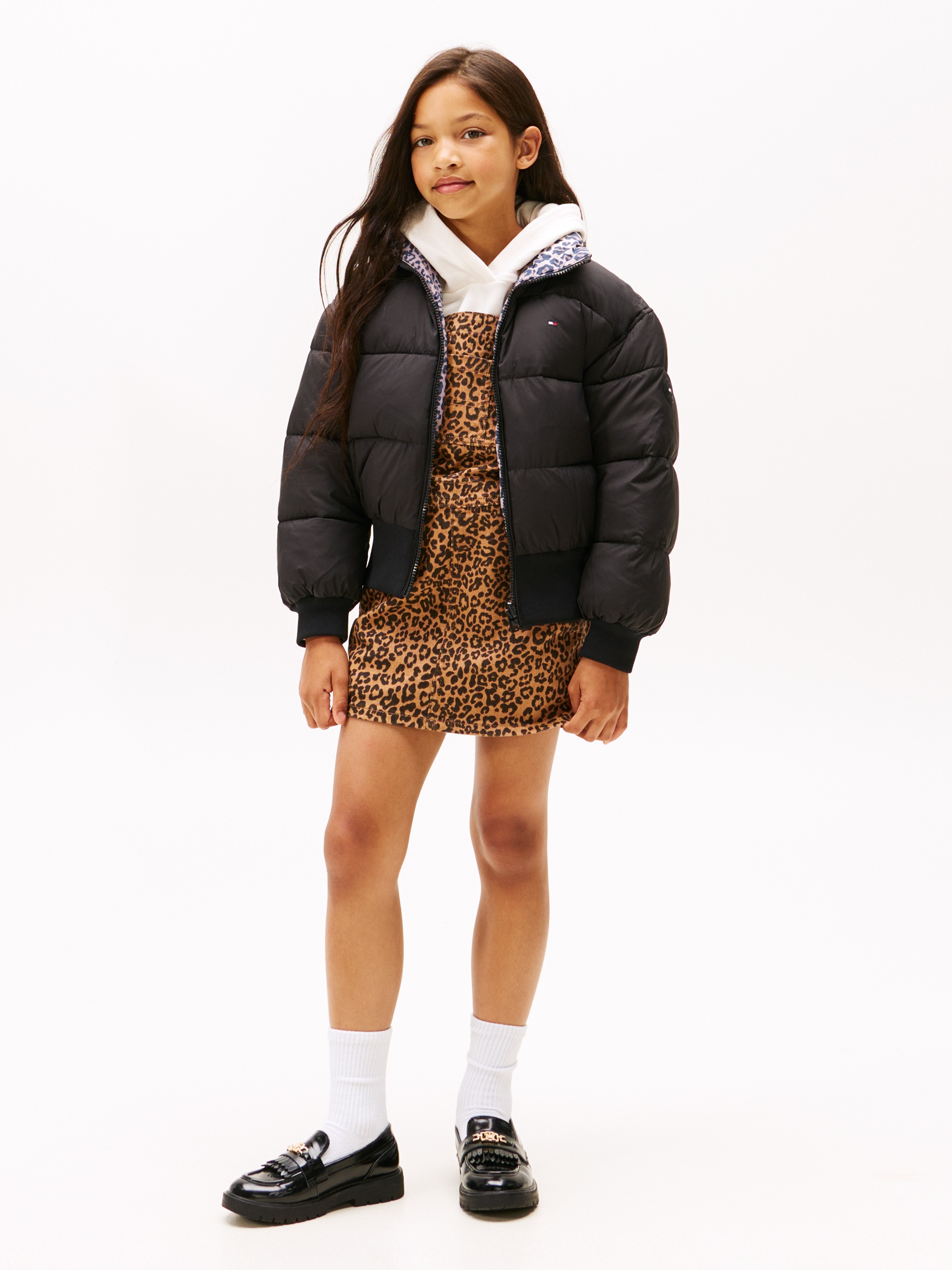 Thumbnail - Tommy Hilfiger Wendejacke "REVERSIBLE STRIPE PUFFER BOMBER" ohne Kapuze Kinder bis 16 Jahre