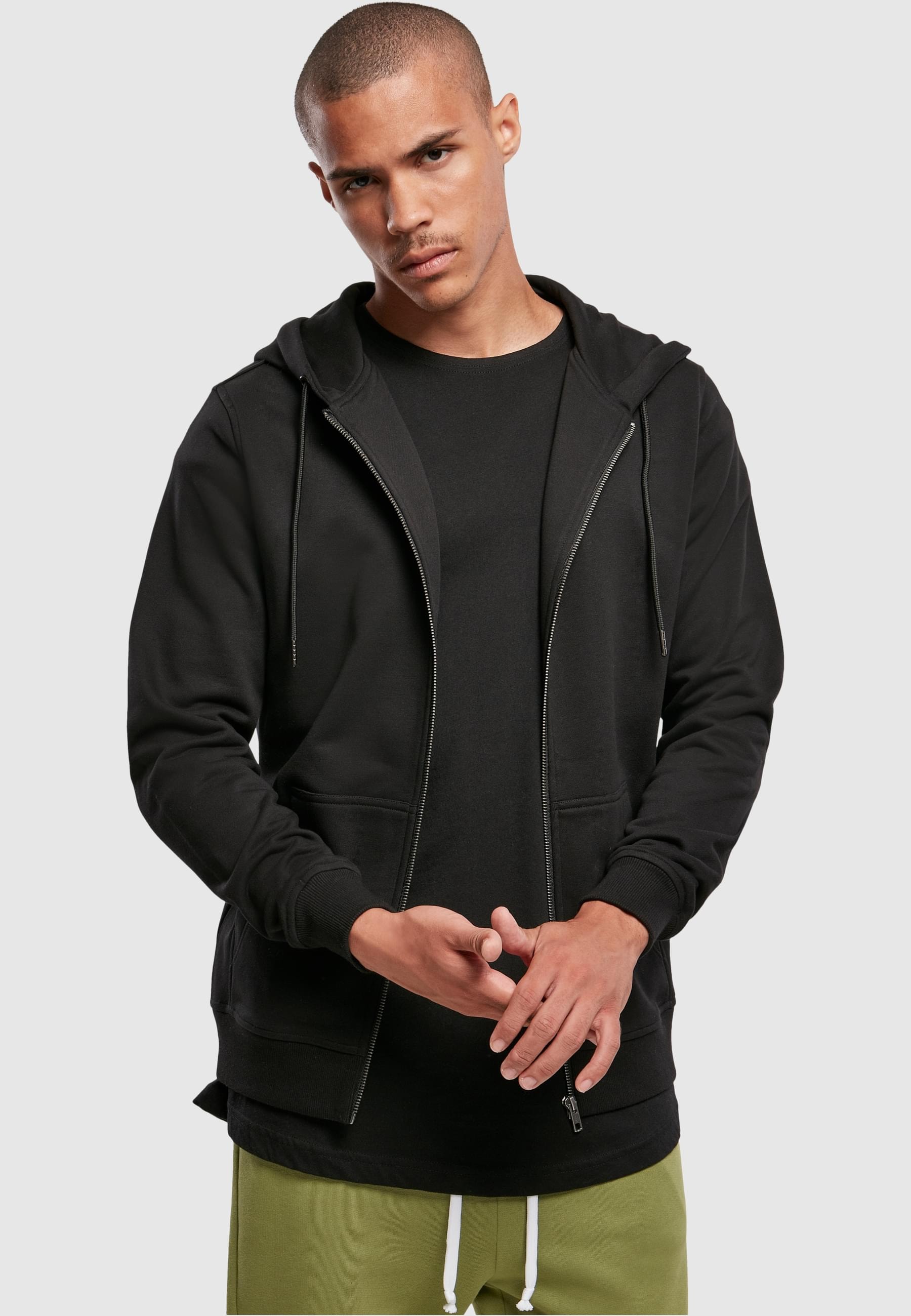 URBAN CLASSICS Sweatjacke »Urban Classics Herren Basic Terry Zip Hoody«, (1 tlg.)