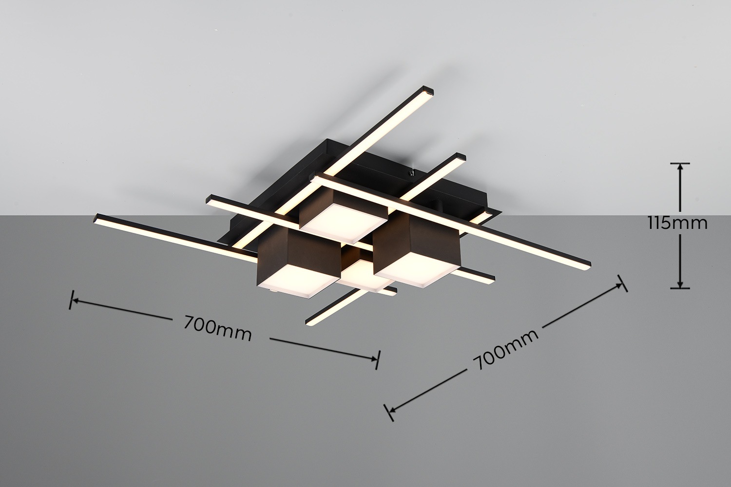 TRIO Leuchten LED Deckenleuchte »ROGER, 35W LED 4050 Lm Lichtfarbe einstellbar 2700-6500K Fernbedienung«, 1 flammig, Leuchtmittel LED-Board | LED fest integriert, Memoryfunktion, Nachtlicht, dimmbar per Fernbedienung oder Schalter