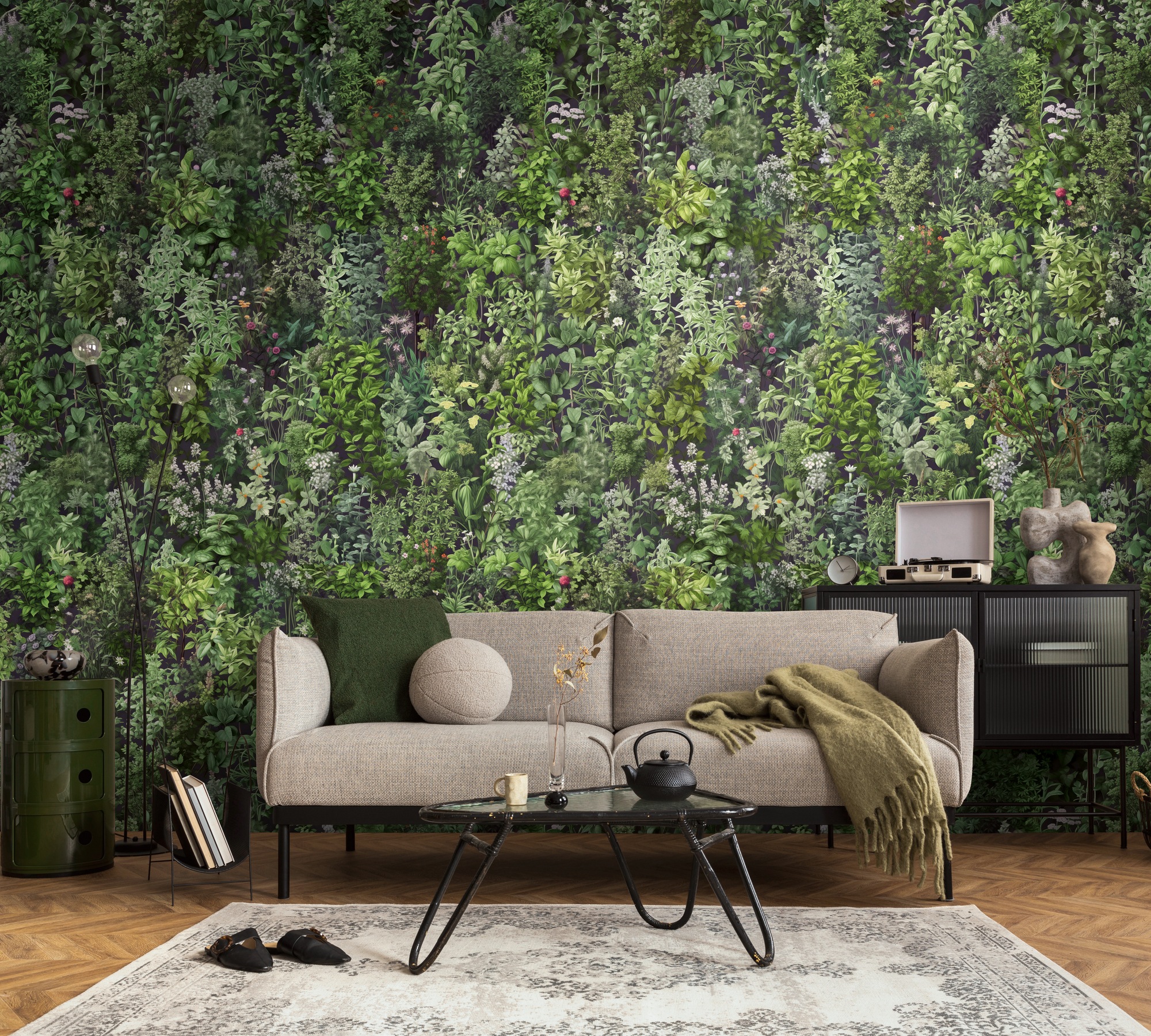 living walls Fototapete "The Wall 4 Botanic – Üppige tropische Pflanzen Vlies-Fototapete" botanisch matt tropisch leicht strukturiert Üppige tropische Pflanzen mit natürlicher Tiefenwirkung