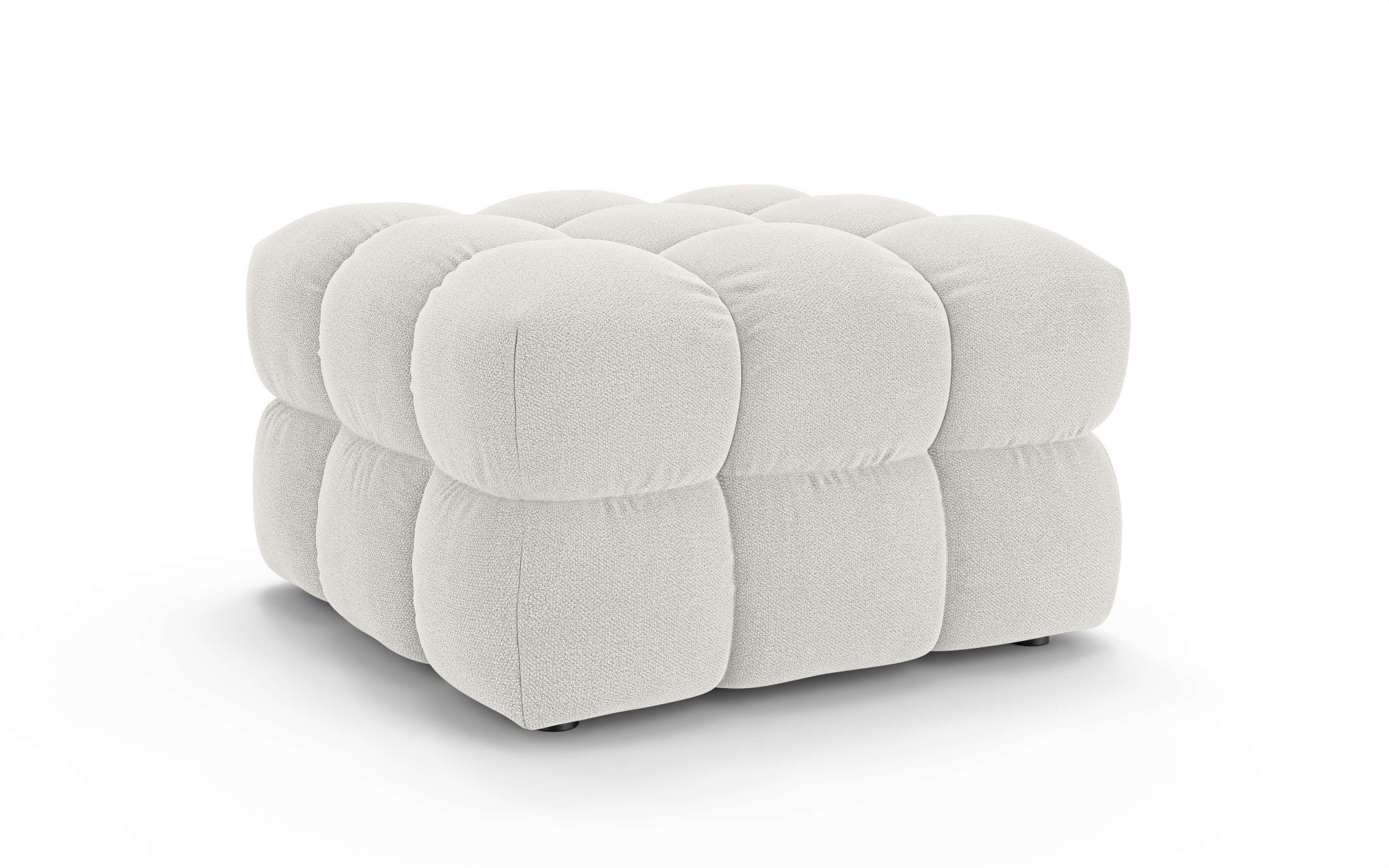 s.Oliver Polsterhocker »COBBO Sitzhocker Bubble-Optik, Maße B/T/H: 80/80/48 cm«, passend zum Sofa, moderne Steppung und hoher Sitzkomfort