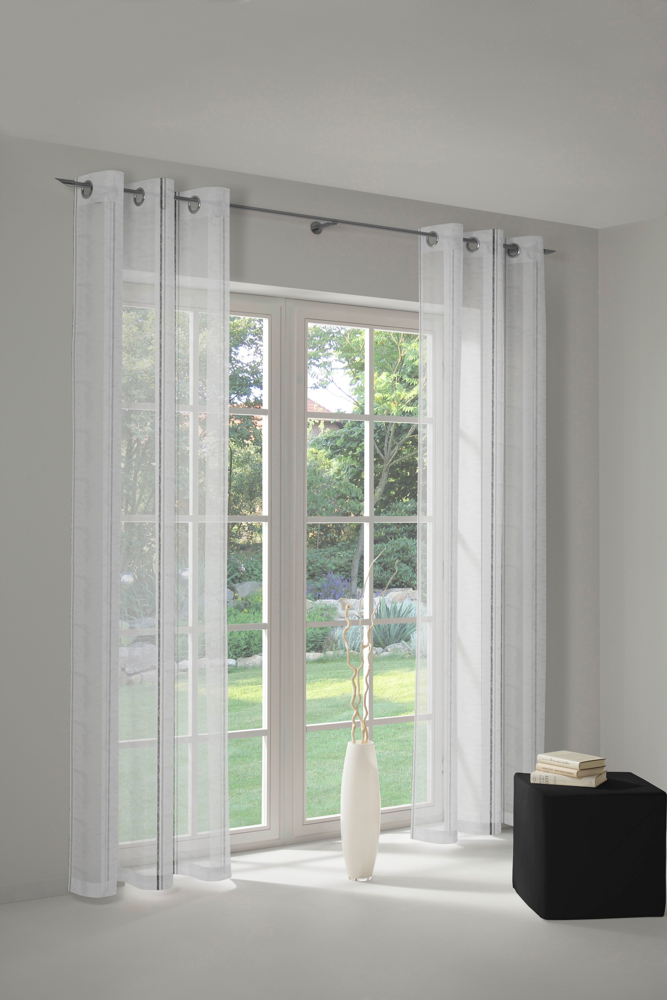 Wirth Gardine "Chloé" Ösen 1 Stk. tlg. Fertigstore mit Ösen (Ø 4 cm) nach M günstig online kaufen