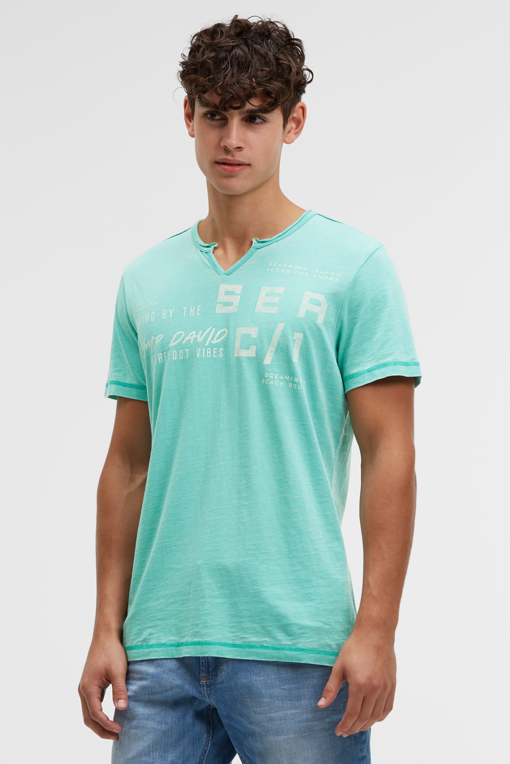 CAMP DAVID Rundhalsshirt mit Baumwolle günstig online kaufen