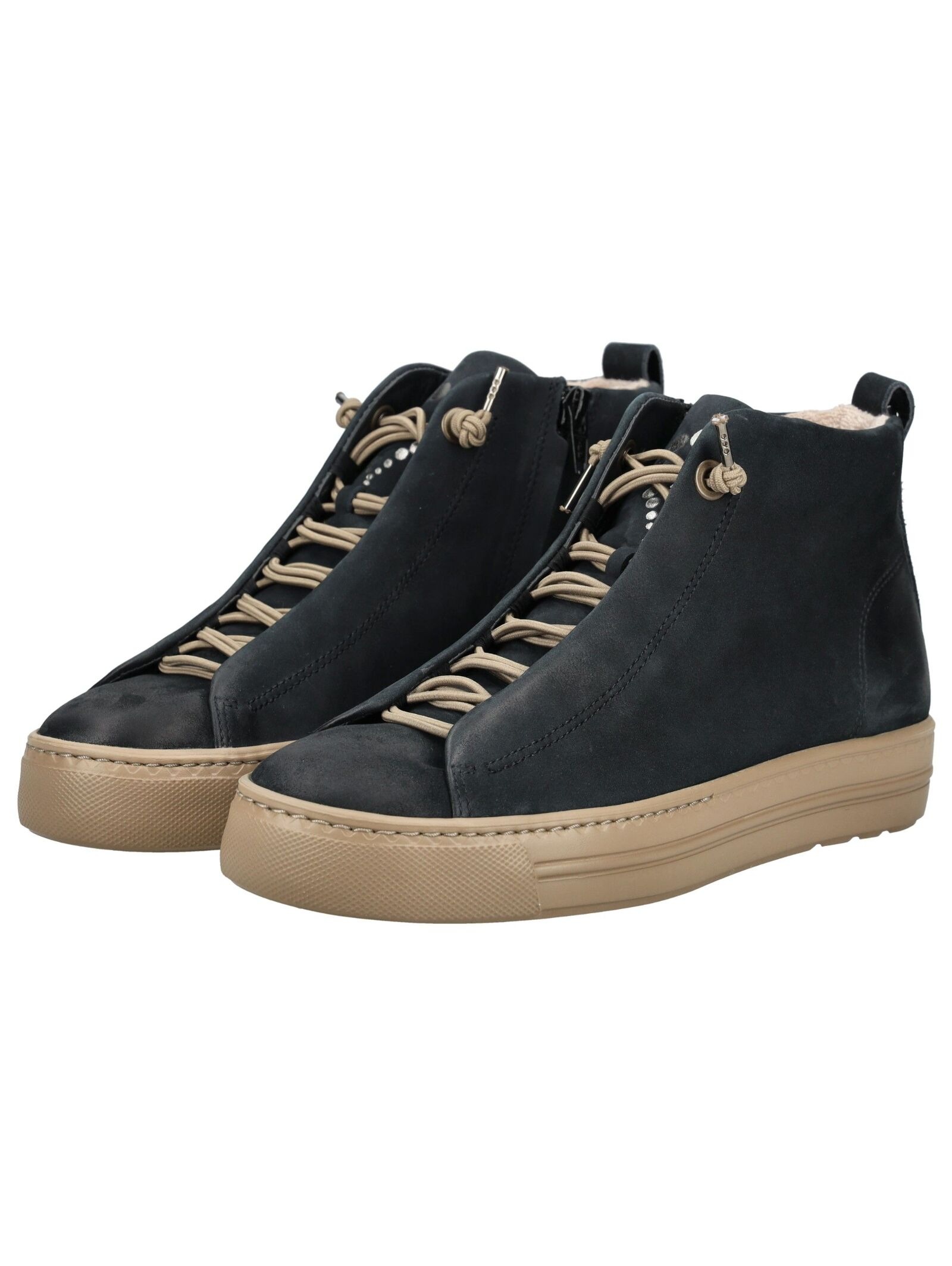 Sneaker PAUL GREEN "Paul Green Sneaker Nubukleder", Damen, Gr. 38, blau, Nubukleder, Schuhe Sneaker 3