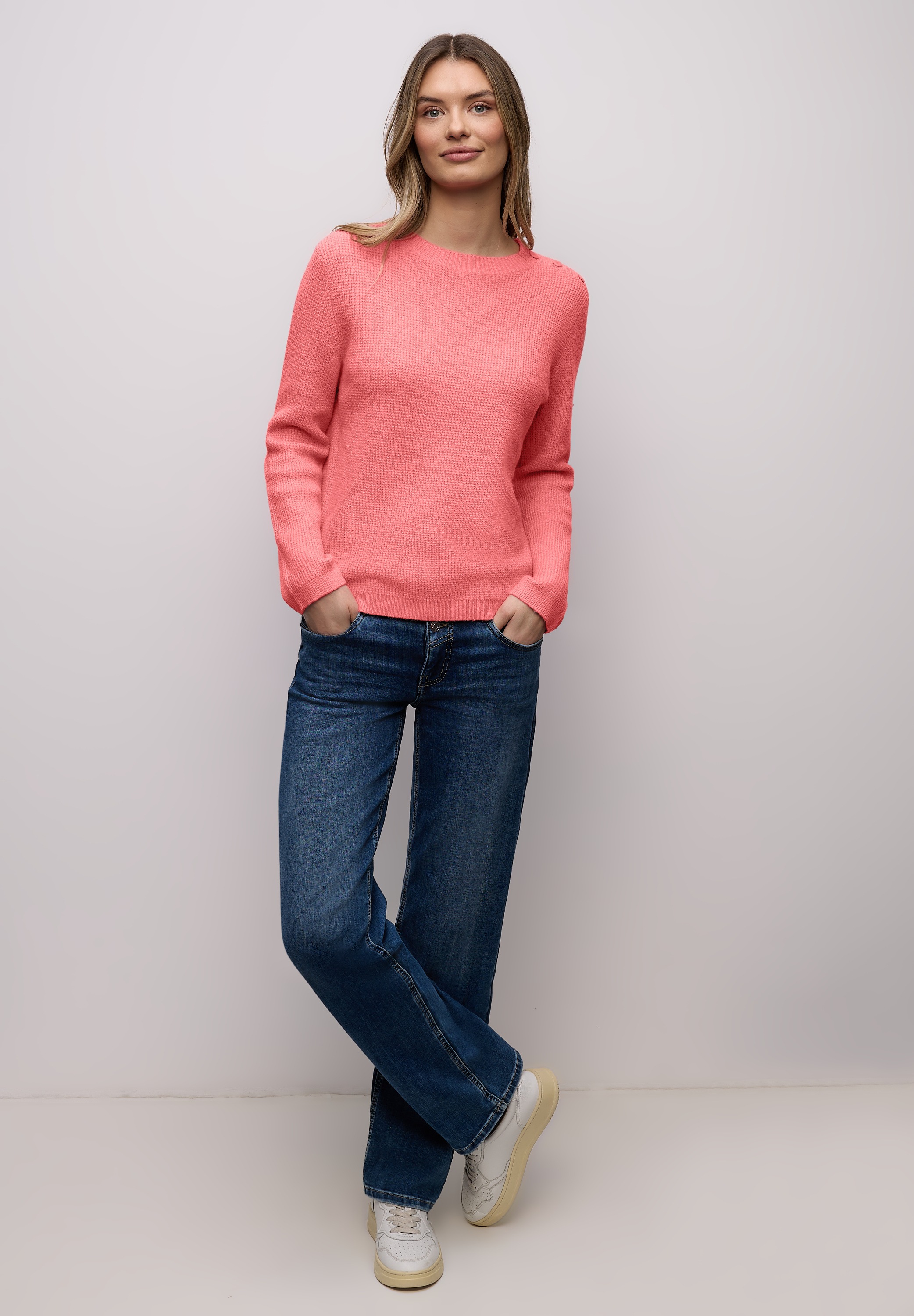 Street One Women's Knit Sweater Striking Coral 42 3