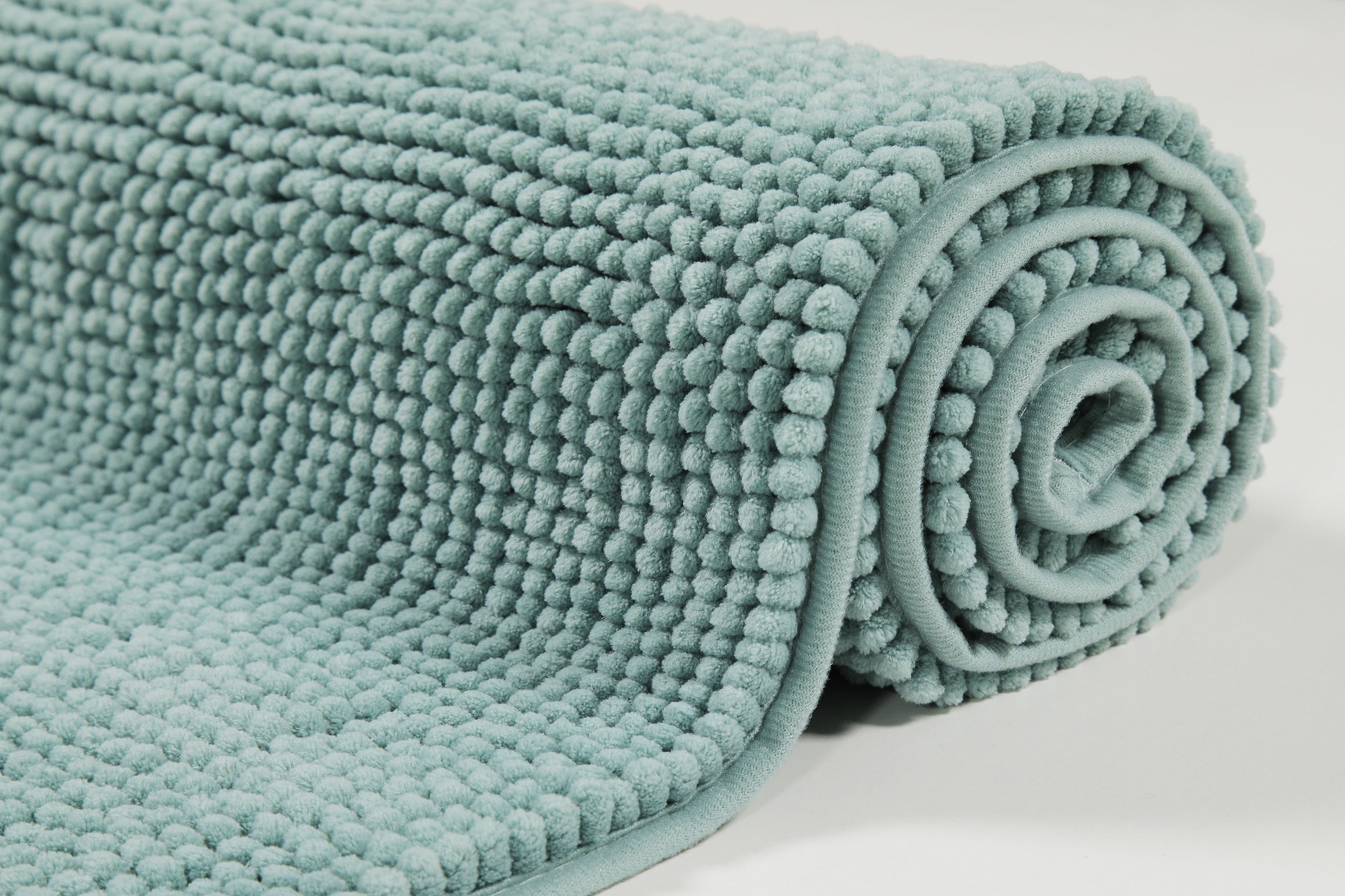 my home Badematte »Kaelan«, rutschhemmend beschichtet, fußbodenheizungsgeeignet, Badvorleger, Badteppich aus weicher Chenille, pastell Farben