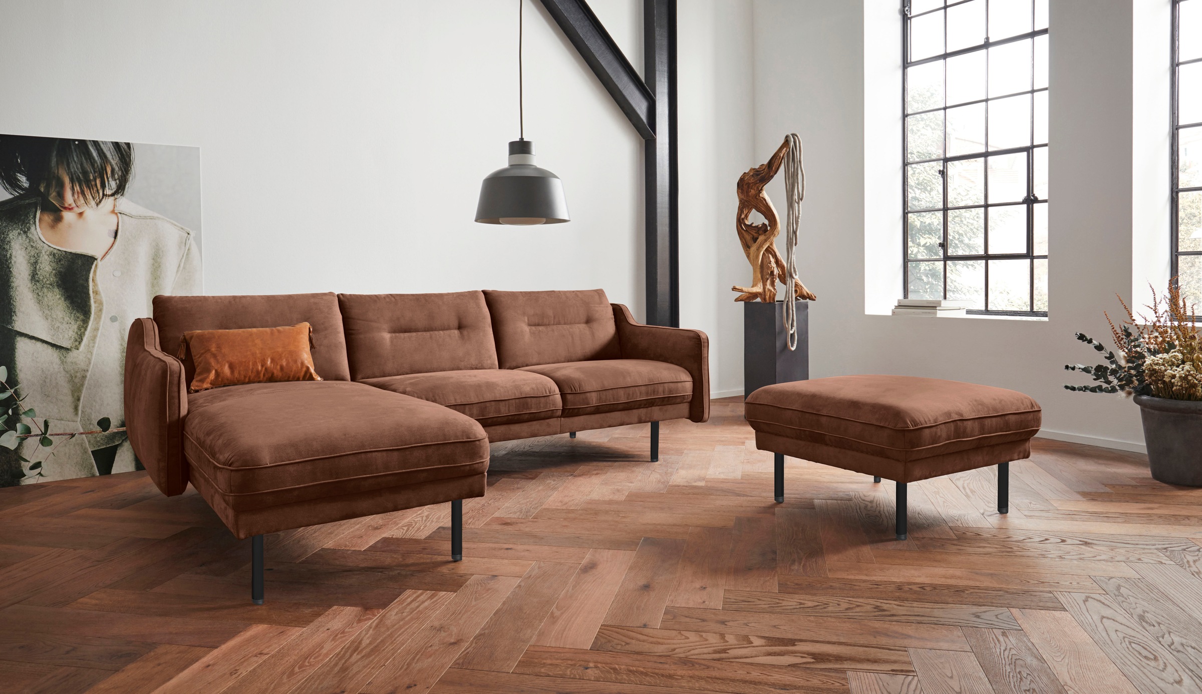 OTTO home Ecksofa »Nordfyn L-Form« edles Design in 3 Bezugsqualitäten