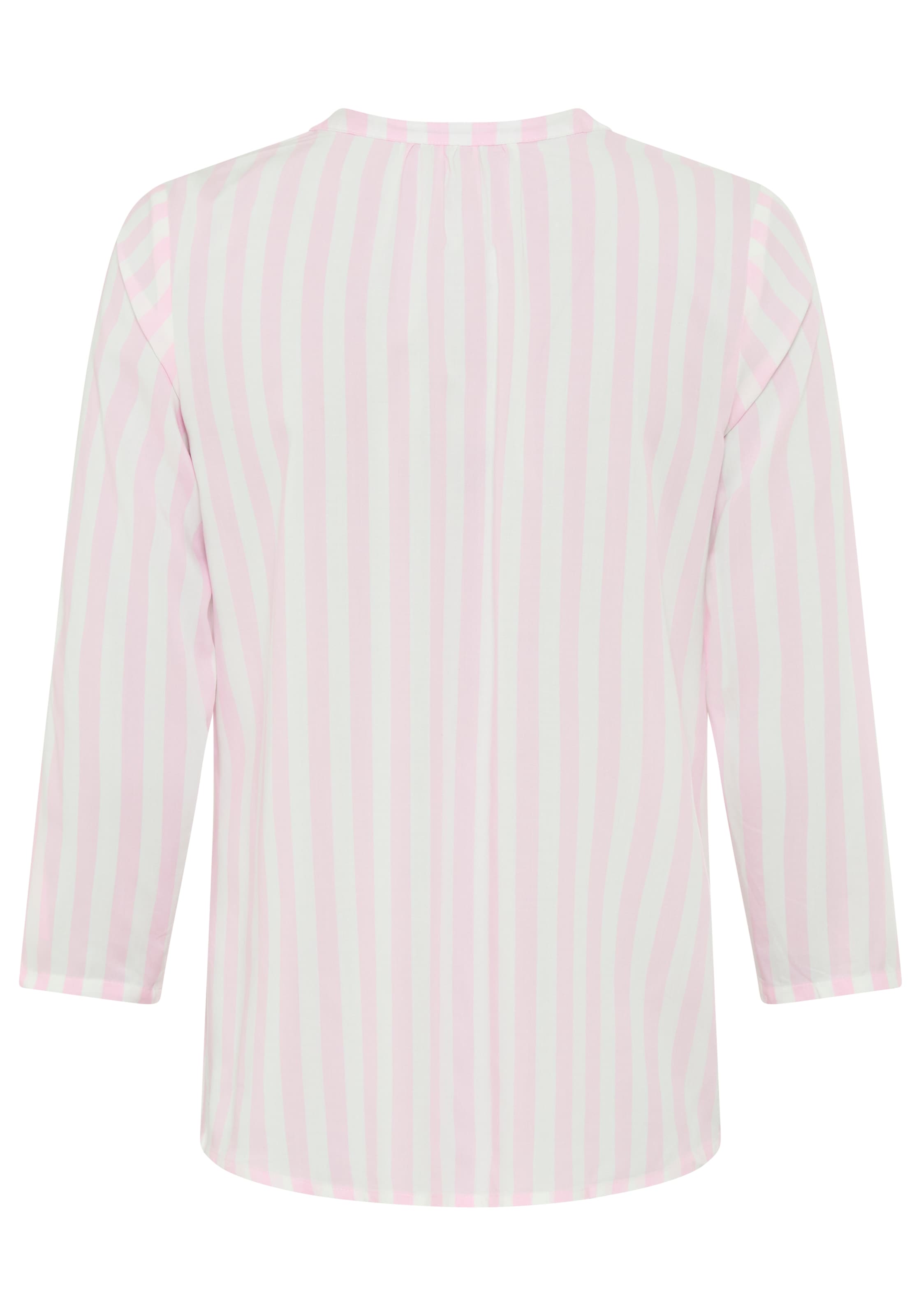Laura Scott Schlupfbluse gestreifte Langarmbluse, mit Stehkragen, V-Ausschnitt