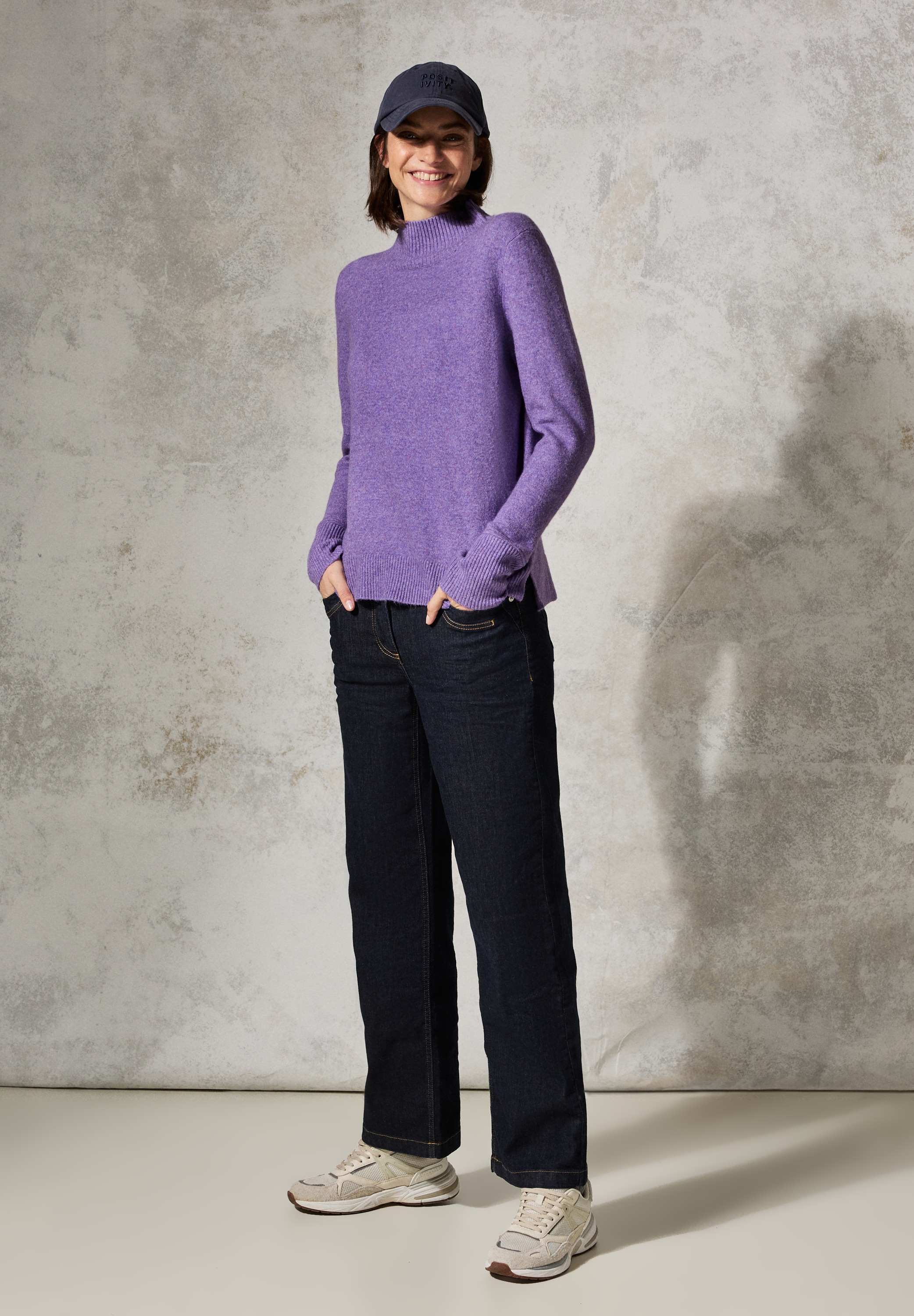 Cecil Strickpullover, mit Stehkragen