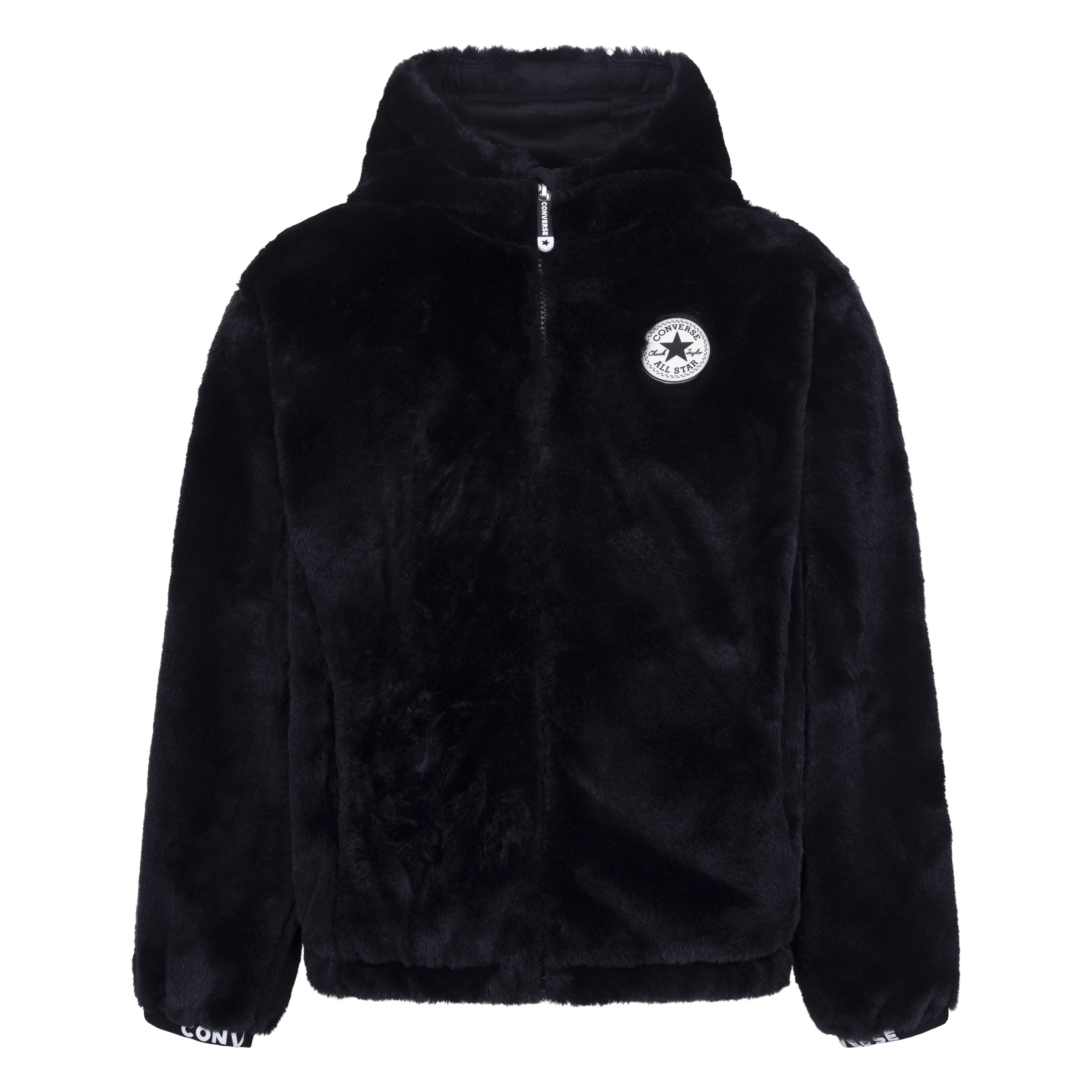 Converse Outdoorjacke »FAUX FUR JKT - für Kinder«, mit Kapuze