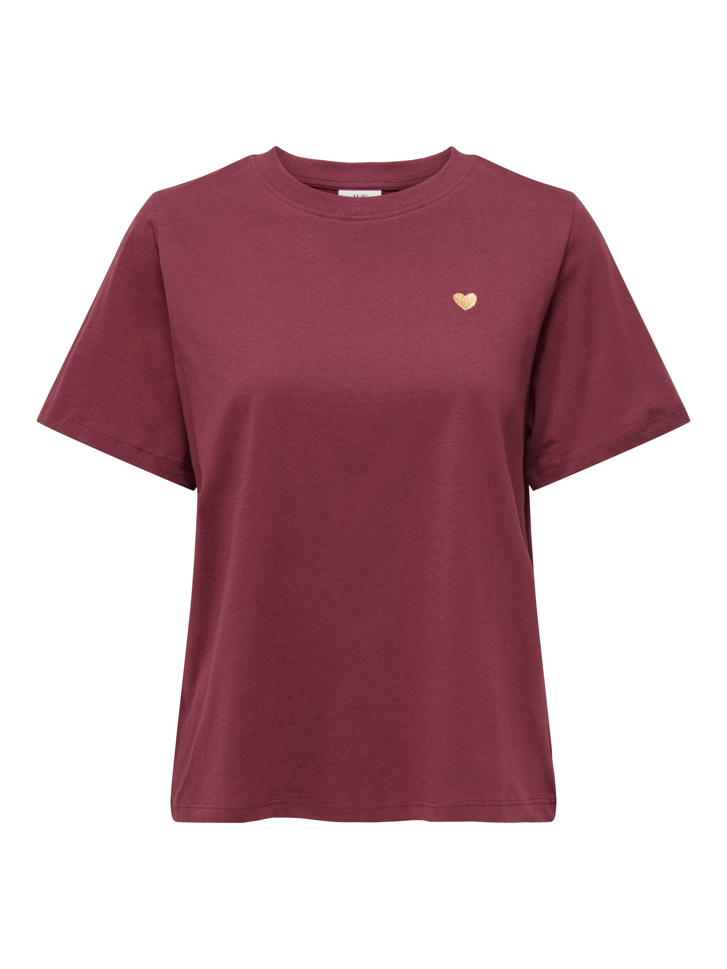 JDY Kurzarmshirt "JDYPISA S/S PRINT TOP JRS NOOS", mit Herz Stickerei günstig online kaufen
