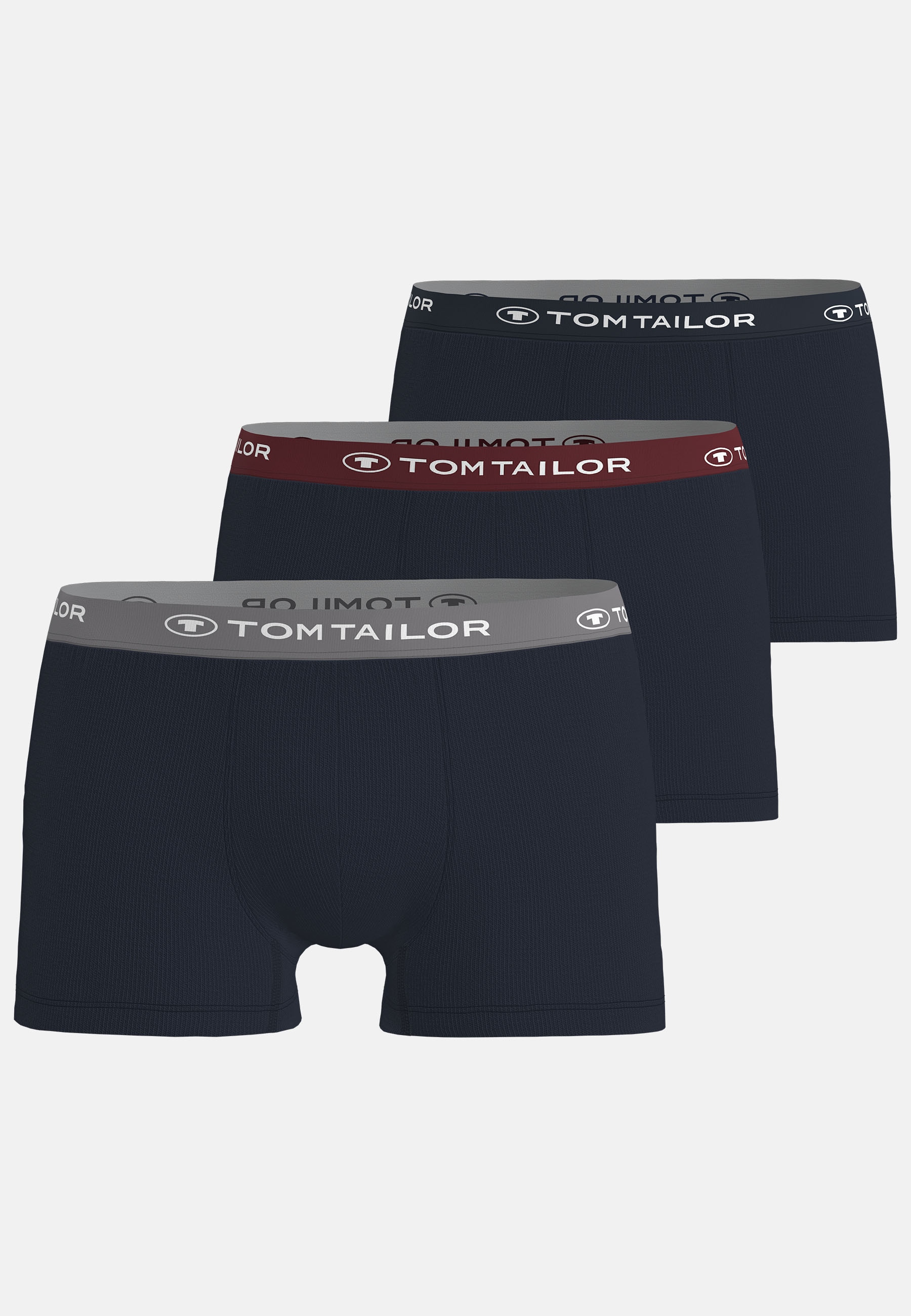 TOM TAILOR Boxershorts "Buffer" 3er Pack, weich, bequem, basic, eng, Logobu günstig online kaufen