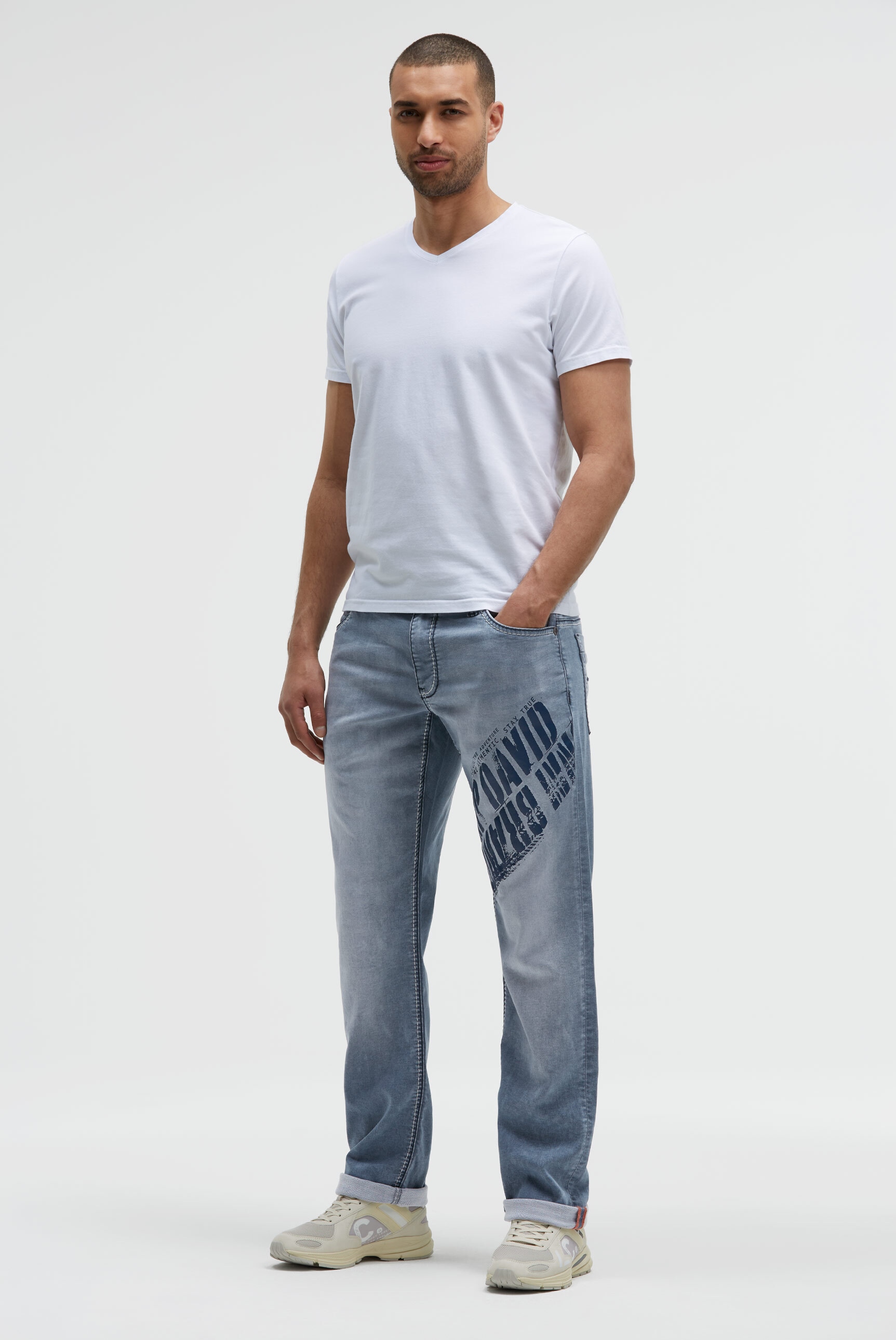 CAMP DAVID Comfort-fit-Jeans, aus Sweatmaterial