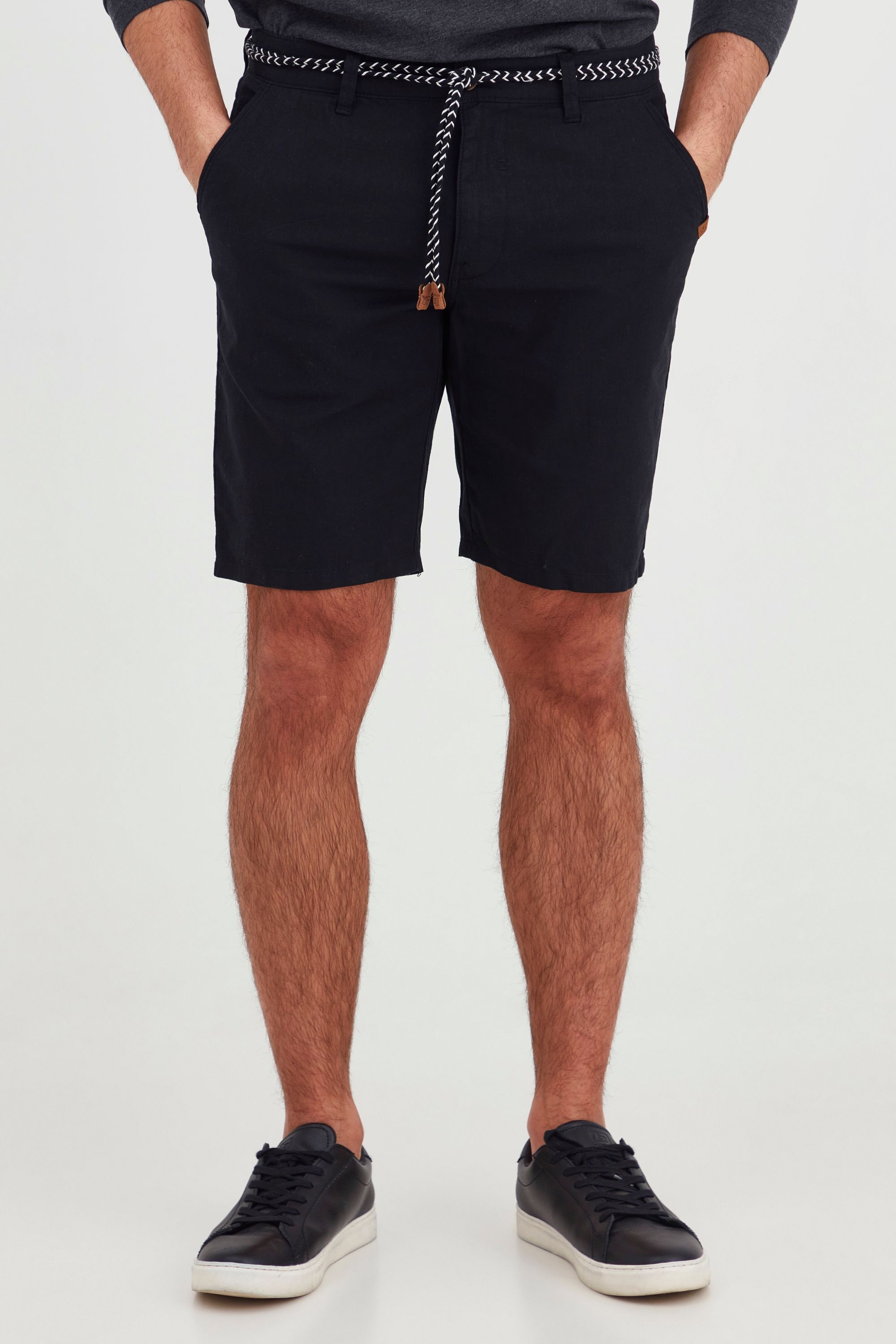 Blend Leinenhose "BHMennok" Leinenmix-Shorts mit Stoff Gürtel günstig online kaufen