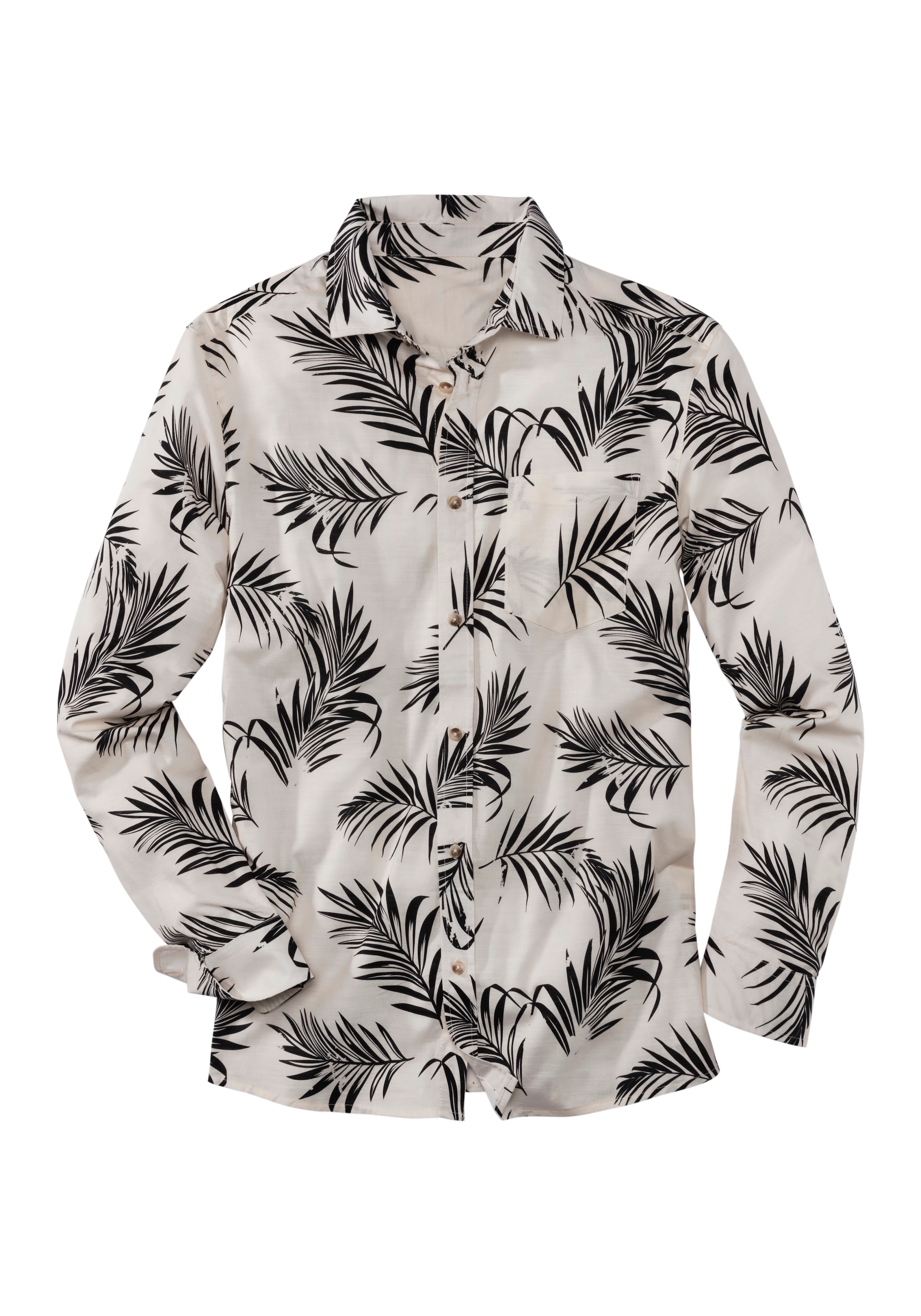 John Devin Hawaiihemd "Regular Fit,", Langarm, Freizeithemd mit Palmenprint günstig online kaufen