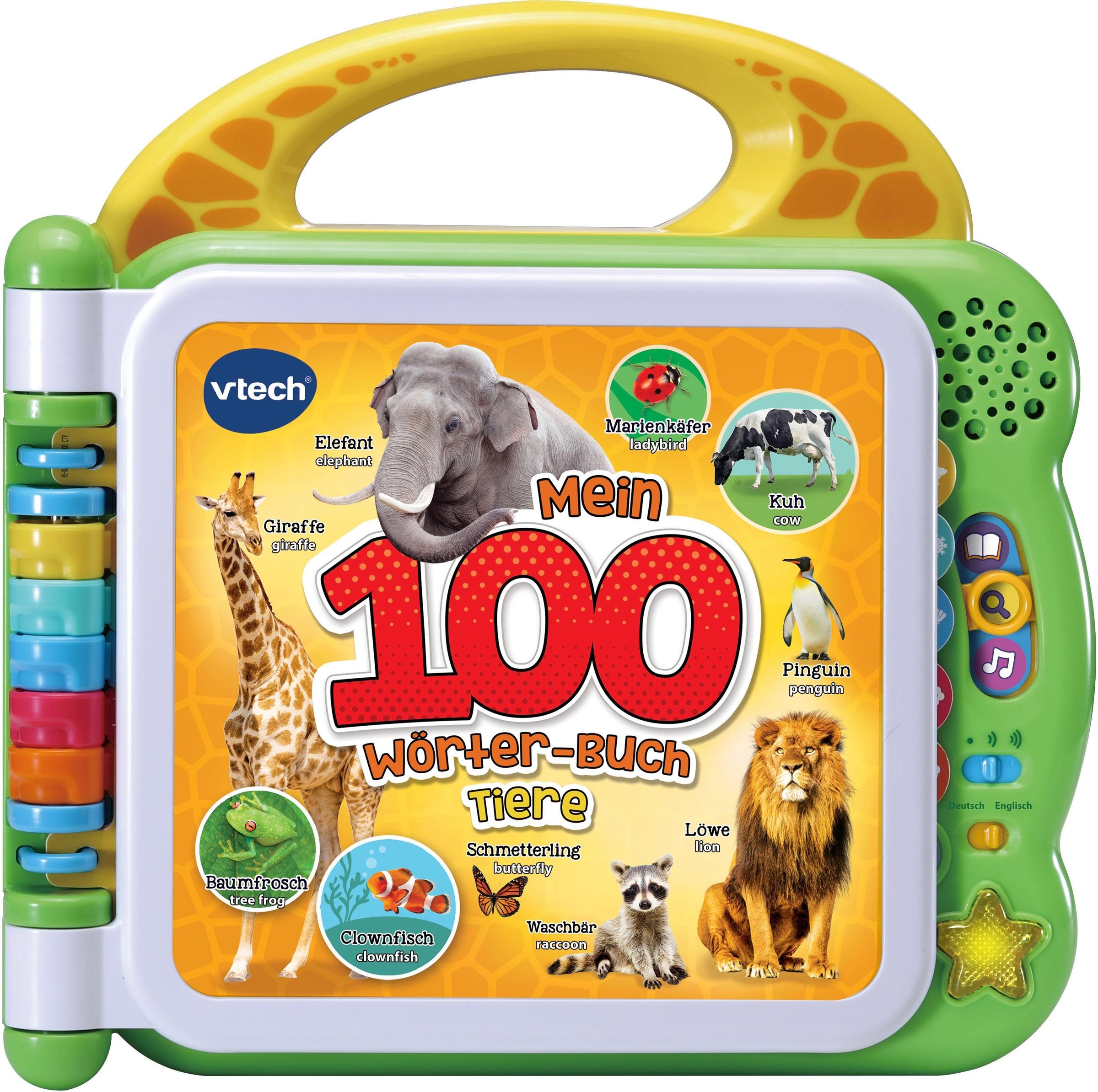 Vtech® Buch »VTechBaby, Mein 100-Wörter-Buch: Tiere, grün«, mit Licht und Sound