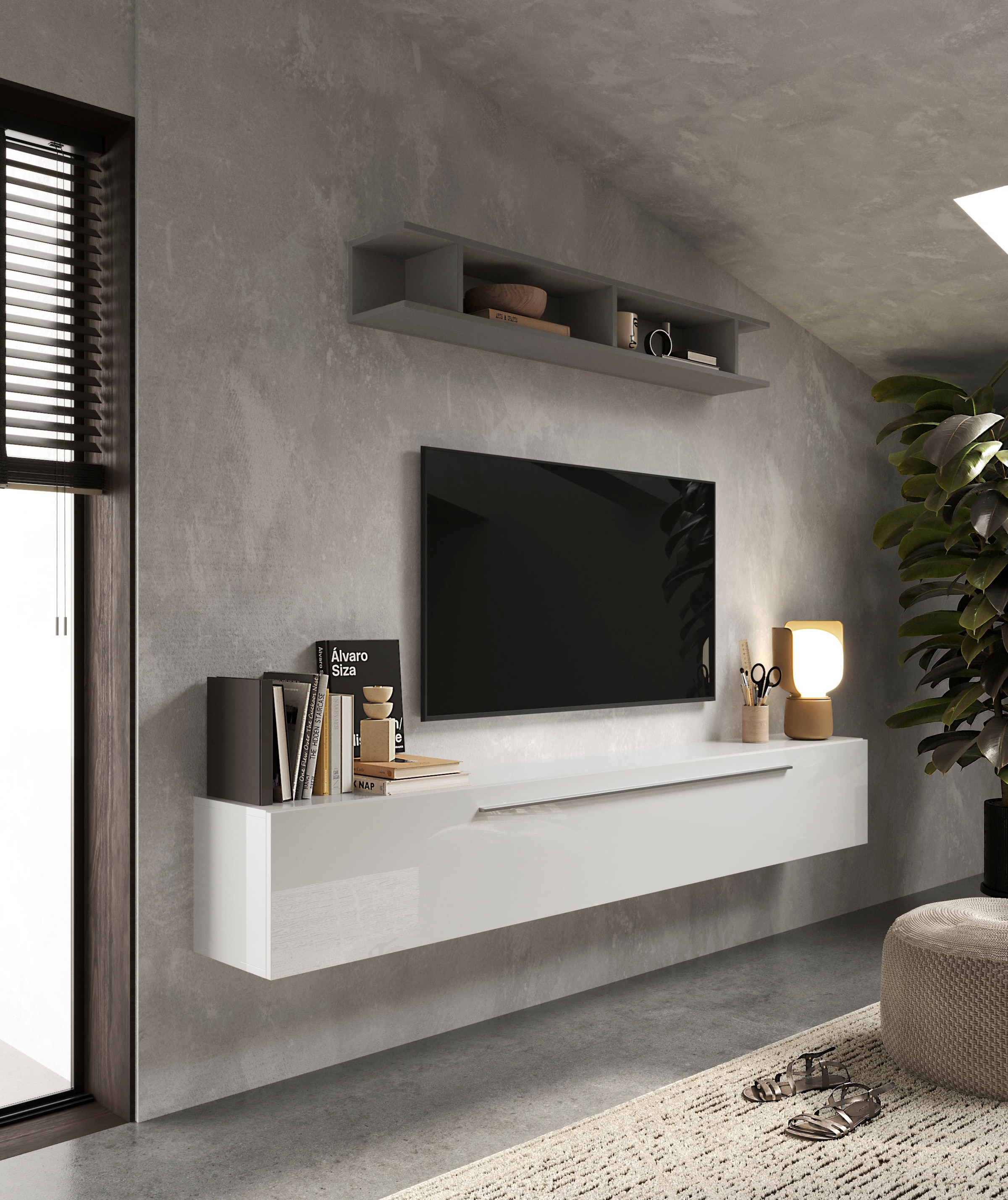 INOSIGN Wohnwand "Infinity, 2tlg. Breite 210 cm, Höhe variabel, Wohnwand" S günstig online kaufen