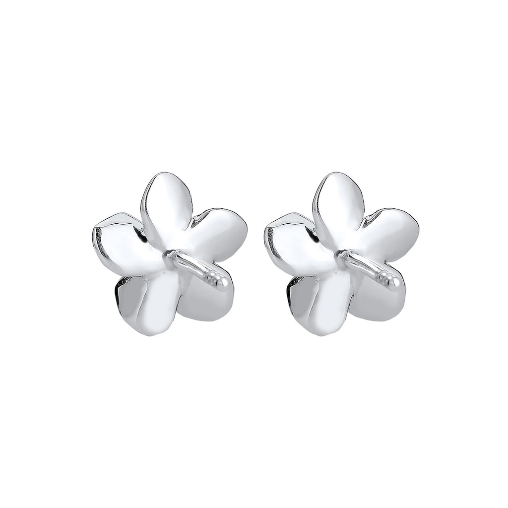 Elli DIAMONDS Paar Ohrstecker »Frangipani Blüte Diamant Blume 925 Silber«