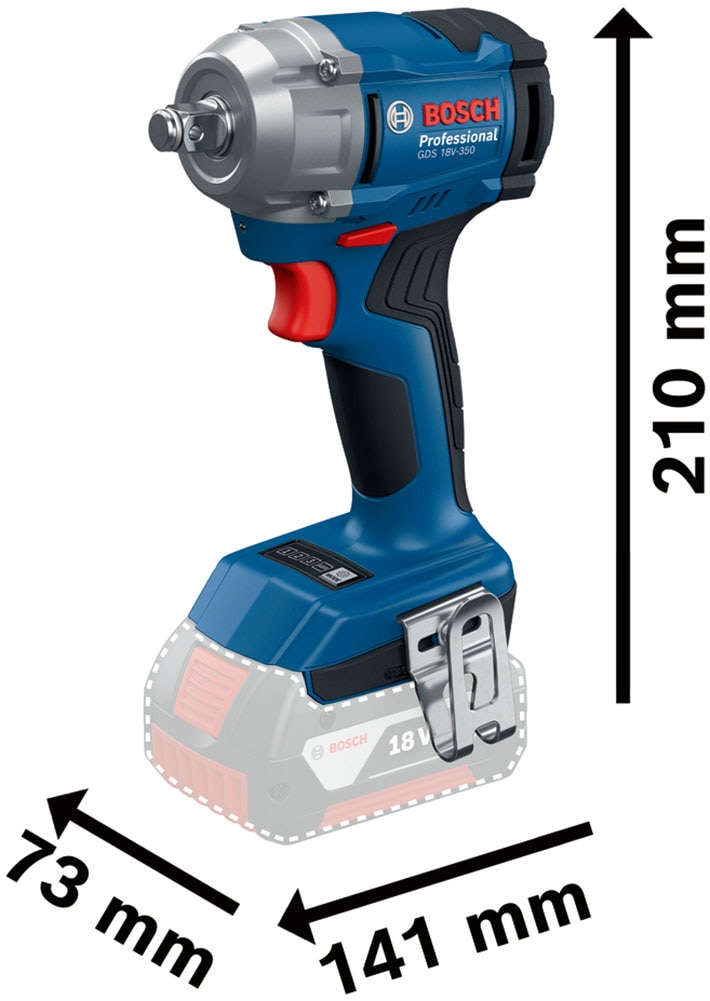 Bosch Professional Akku-Drehschlagschrauber »»GDS 18V-350««, ohne Akku, ohne Ladegerät
