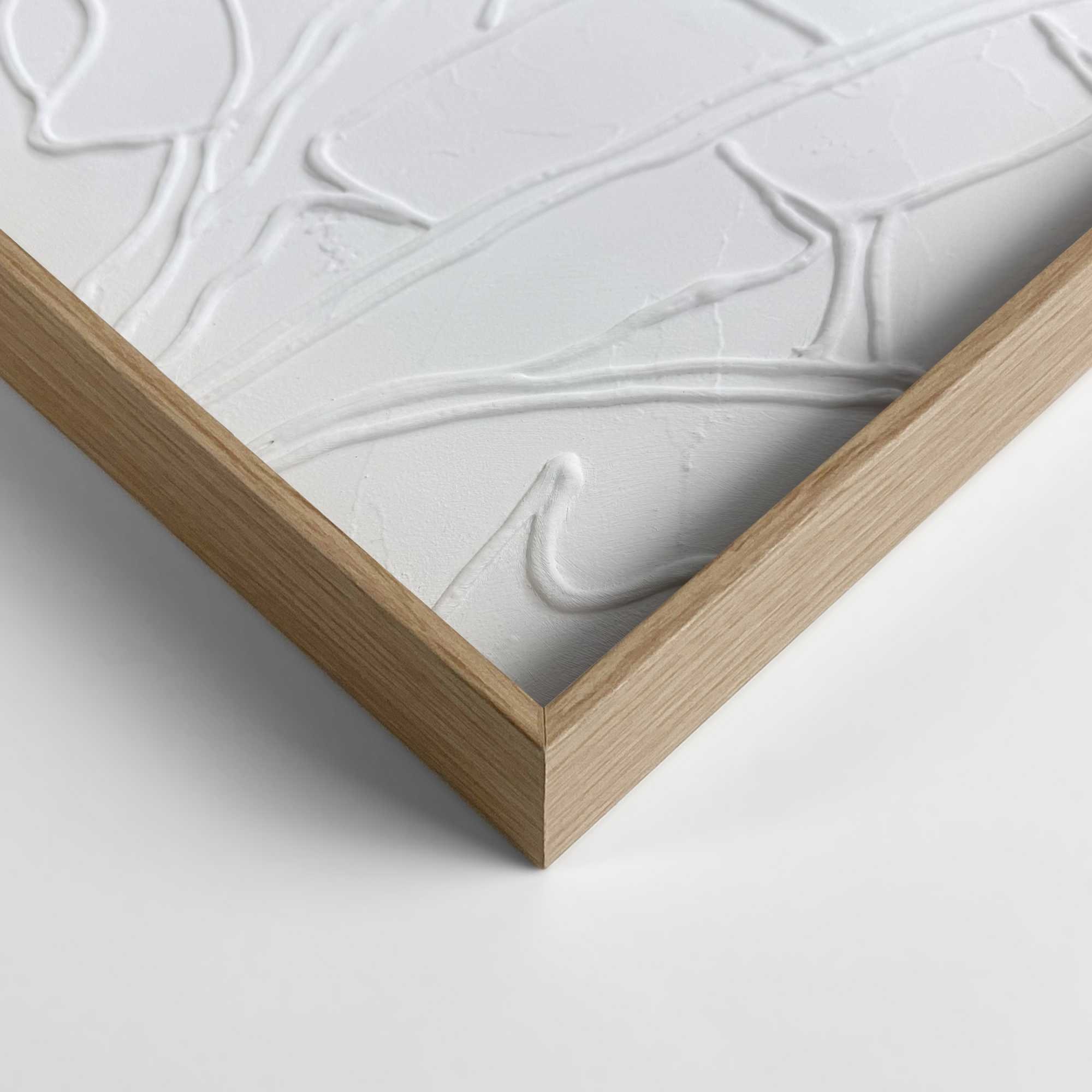 Reinders! Wandbild »Palmblätterrelief«, Wohnzimmer - Weiß - MDF - Blumen und Pflanzen - 50x70 cm
