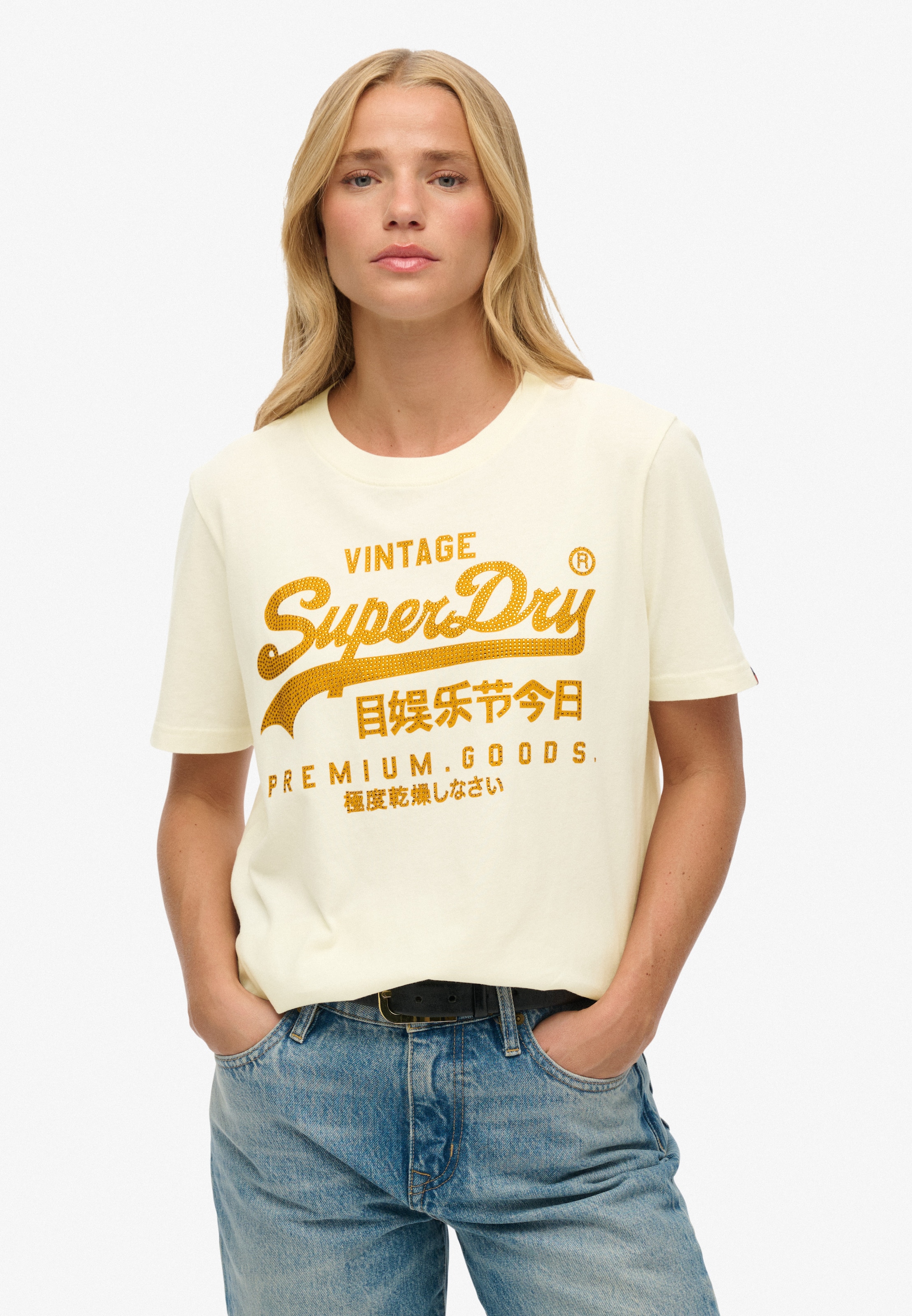 Superdry Print-Shirt "EMBELLISHED VL RELAXED TEE" günstig online kaufen