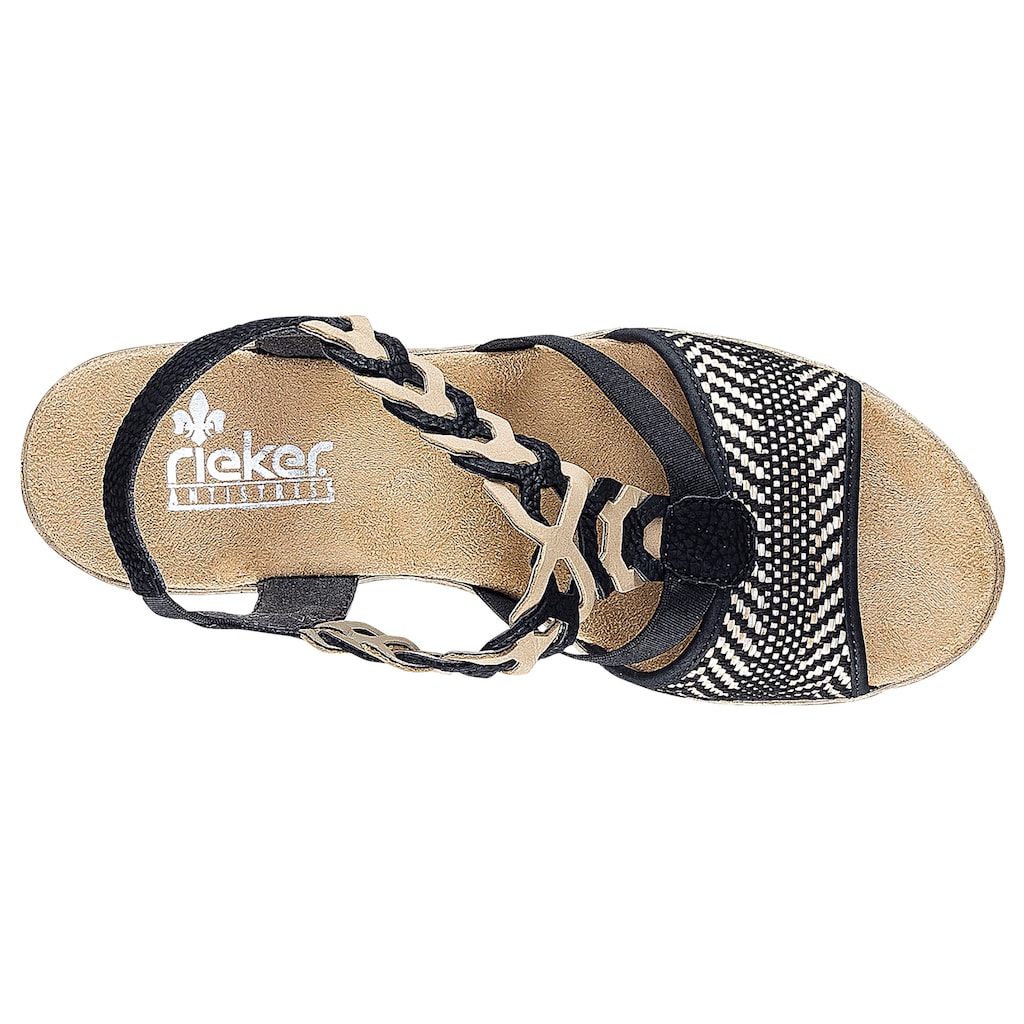 Rieker Sandalette, Sommerschuh, Sandale, Plateauabsatz, in elegantem Look