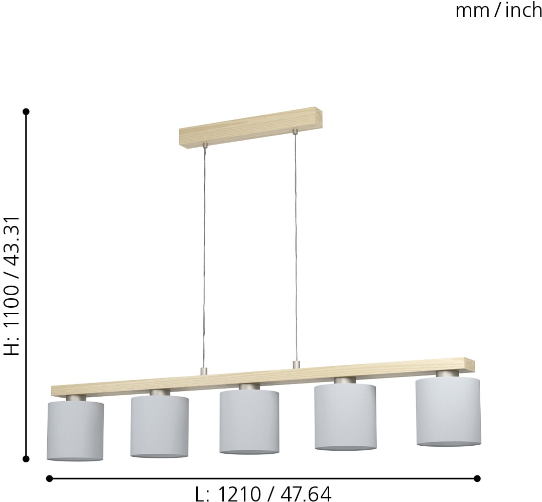 EGLO Pendelleuchte »CASTRALVO« E27 1 Stk. Hängeleuchte, Hängelampe