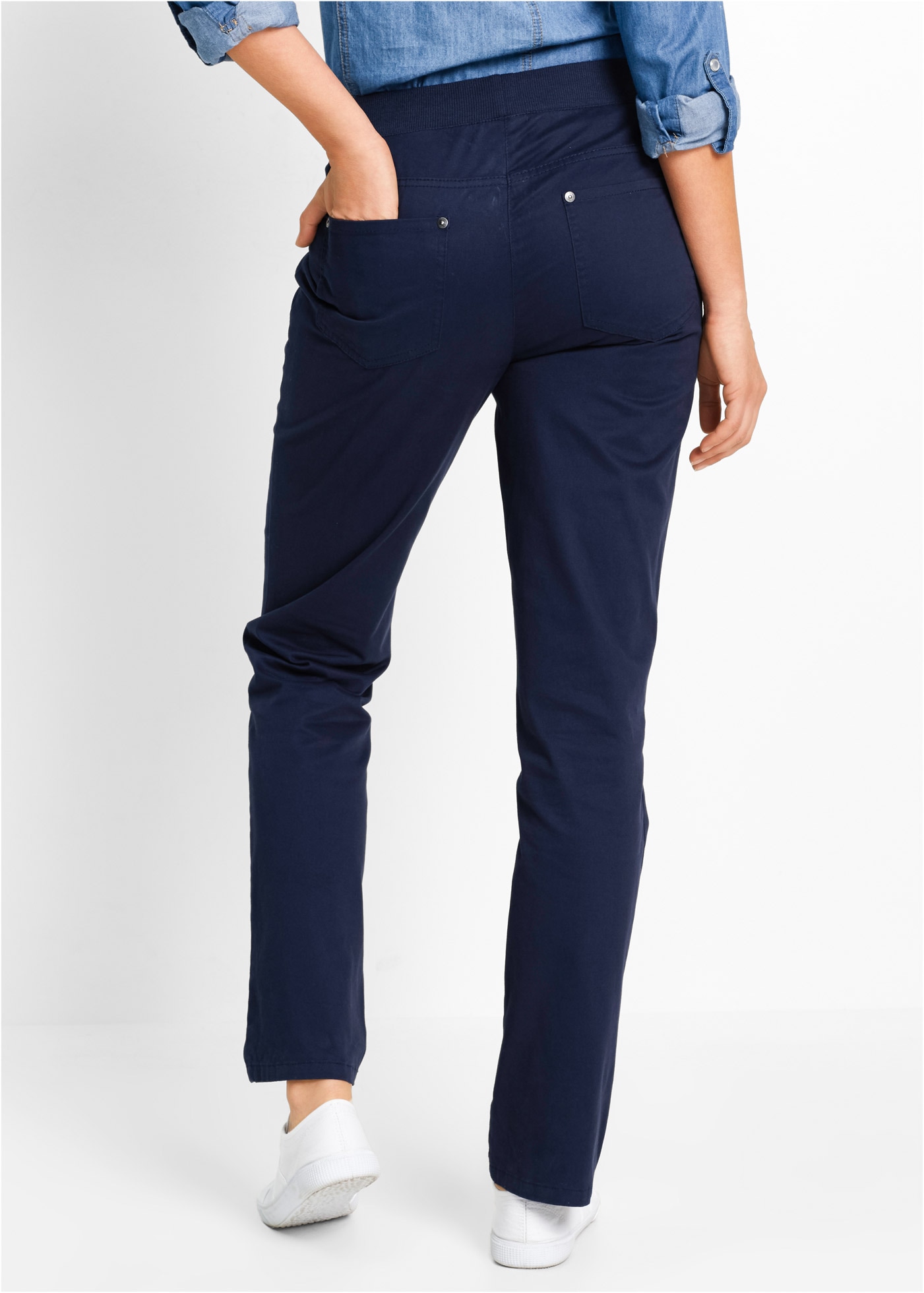 bonprix Schlupfhose »Twill Treggings aus elastischem Baumwoll-Mix«  aus elastischem Baumwoll-Mix, Regular Fit, gerades Bein