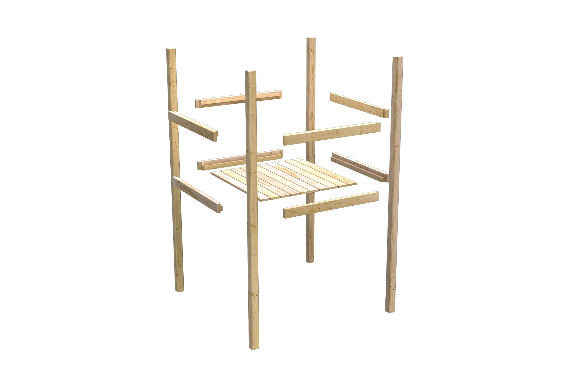Karibu Gartenhaus »"Østen 2"«, pulverbeschichtetes Trapezblech, Rahmen aus verzinktem Vierkantrohr