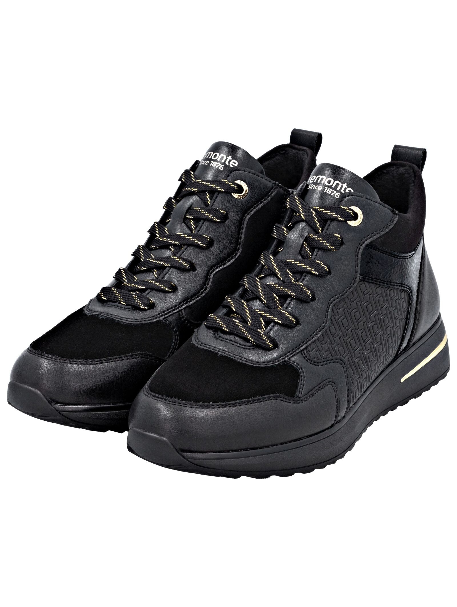 Sneaker REMONTE "Remonte Sneaker Leder", Damen, Gr. 39, schwarz (schwarz, schwarz), Leder, Schuhe Sneaker 3