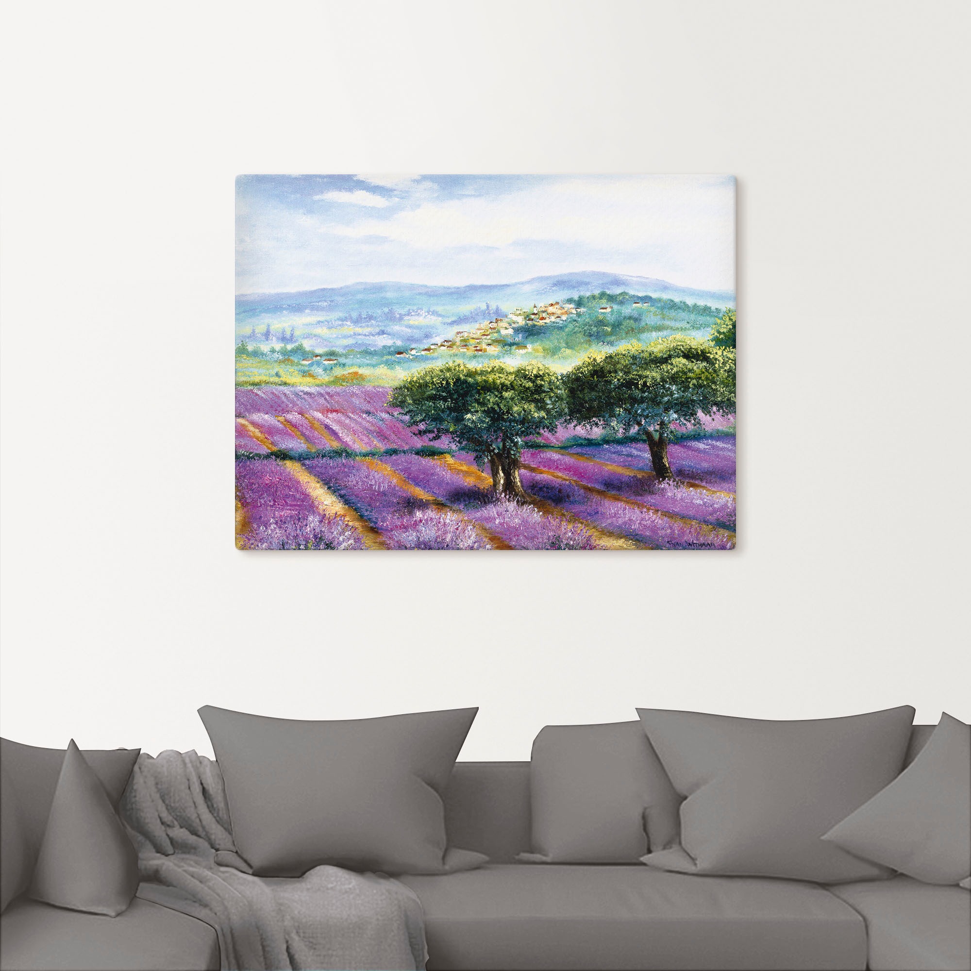 Artland Wandbild »Lavendelfeld«, Blumenwiese, (1 St.), als Leinwandbild, Wandaufkleber oder Poster in versch. Größen