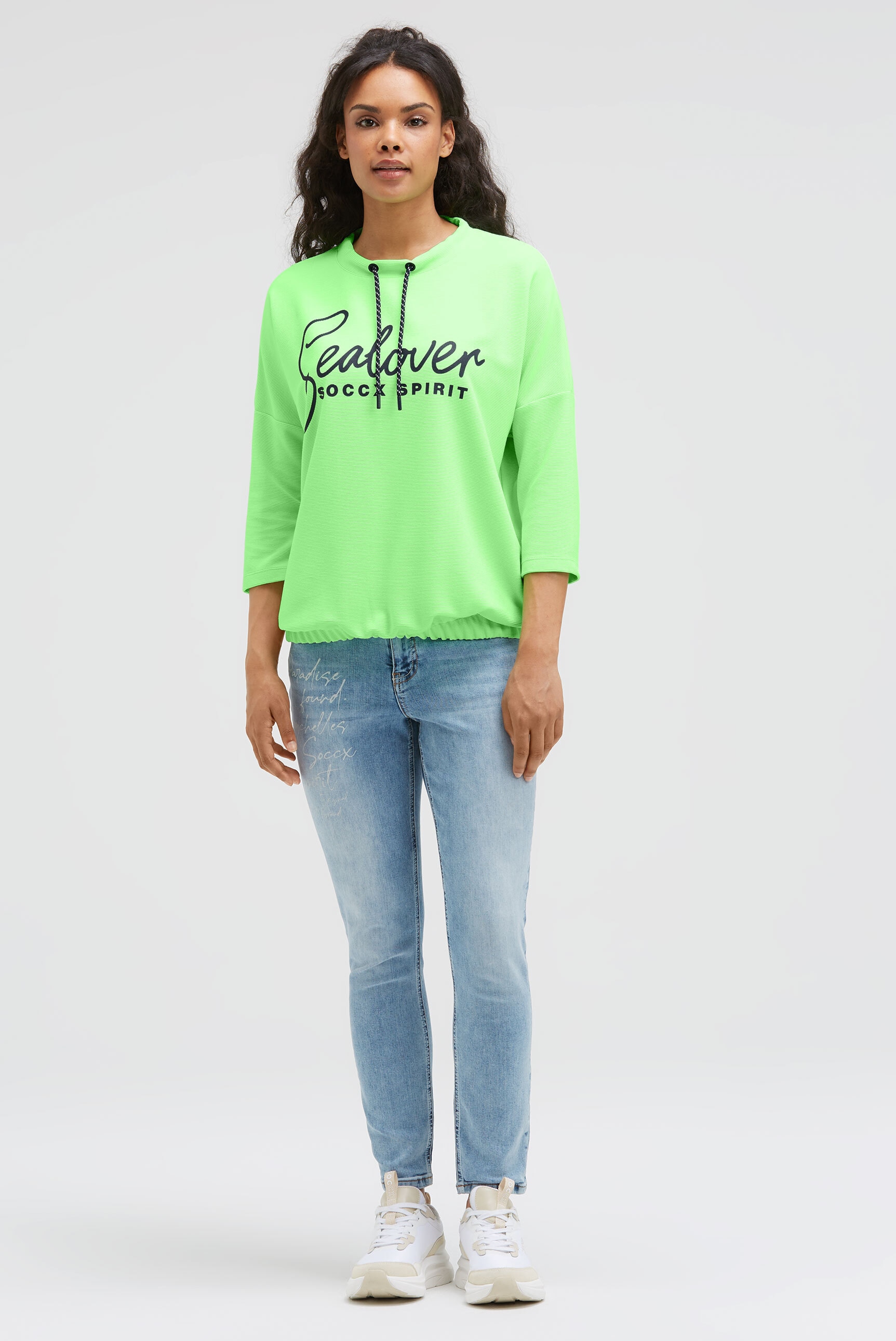 SOCCX Sweater , mit Gummizug im Saum
