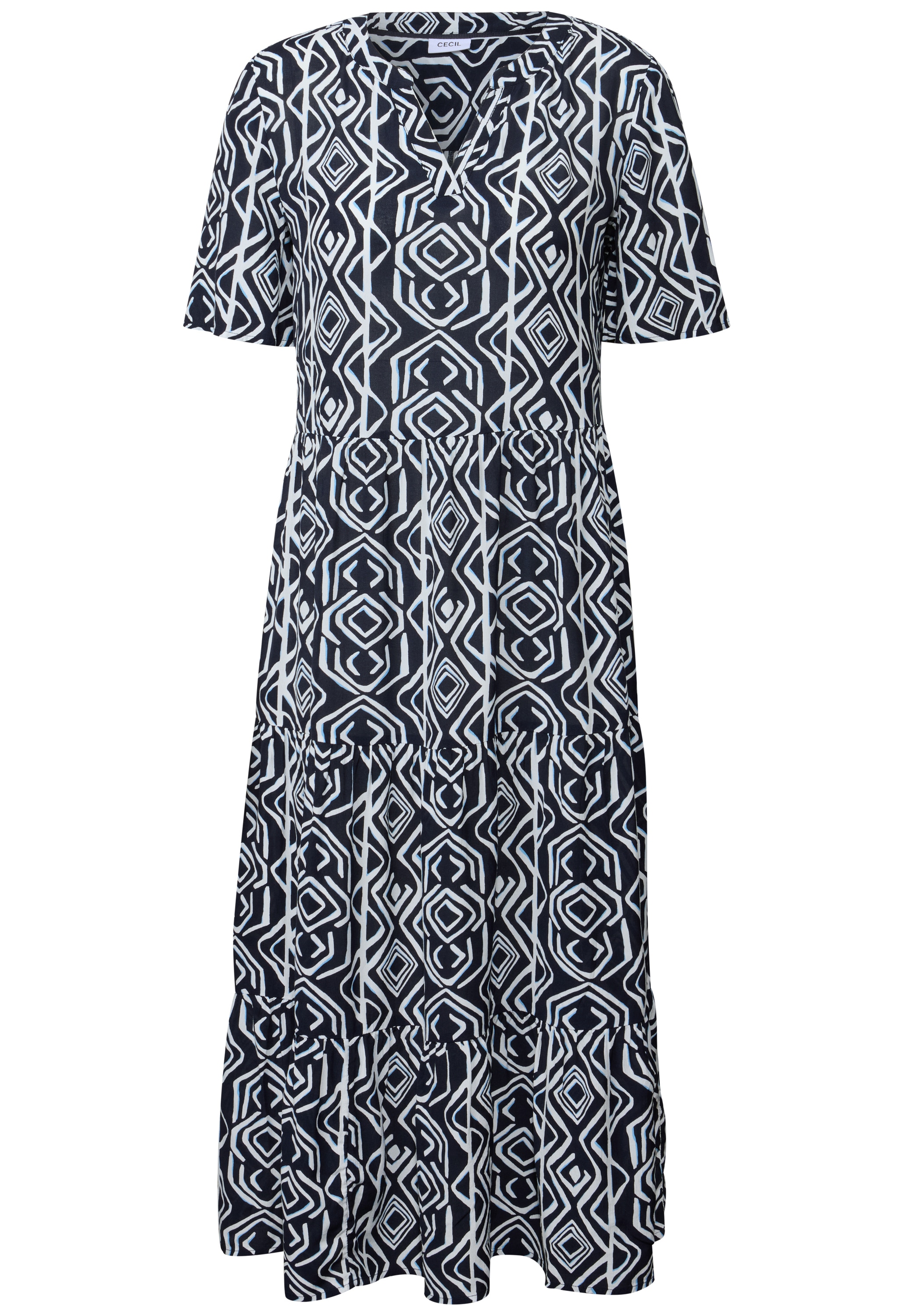 Cecil Midikleid, mit allover Print