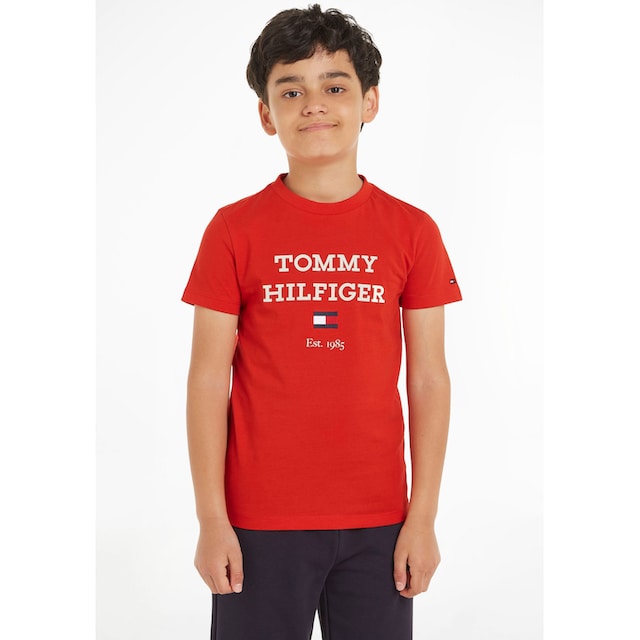BAUR großem LOGO mit Friday Tommy Hilfiger »TH TEE | T-Shirt Logoschriftzug Black S/S«,