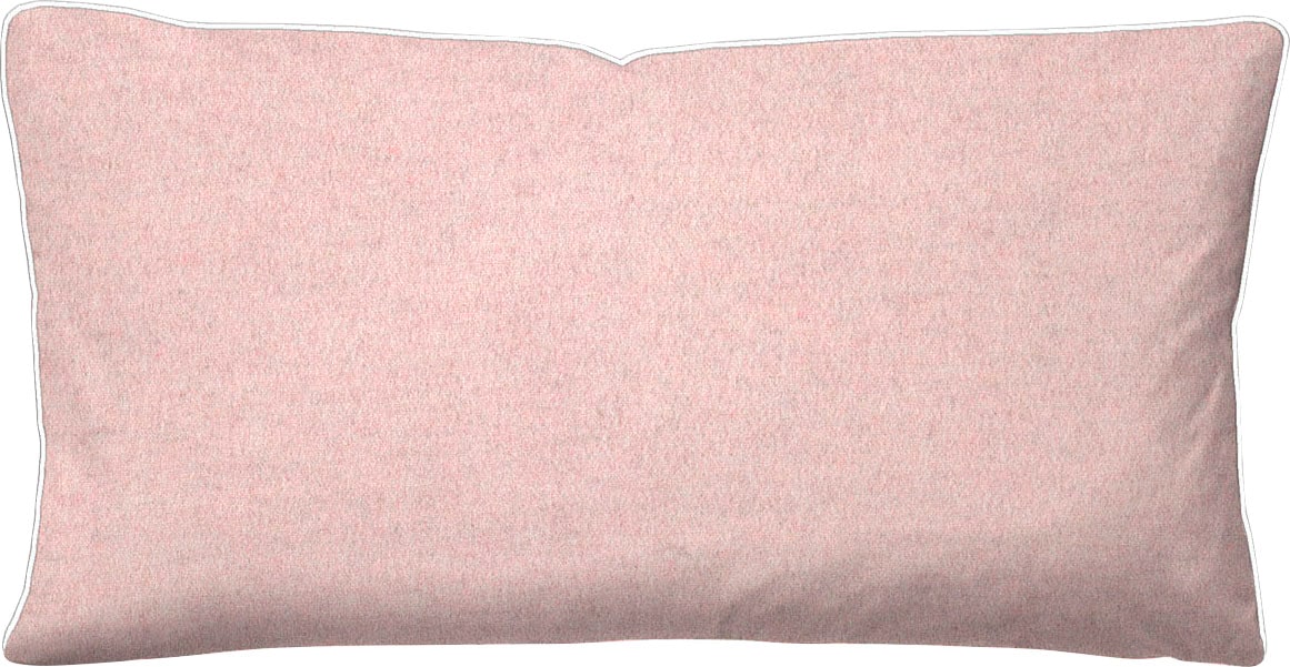 Biberna Kissenbezug »Hermal Flanell mit Reißverschluss, Melange-Optik, Wendekissenbezug«, (1 St.), Feinflanell, Made in Germany zertifiziert, kuschelig weich, mit Paspel