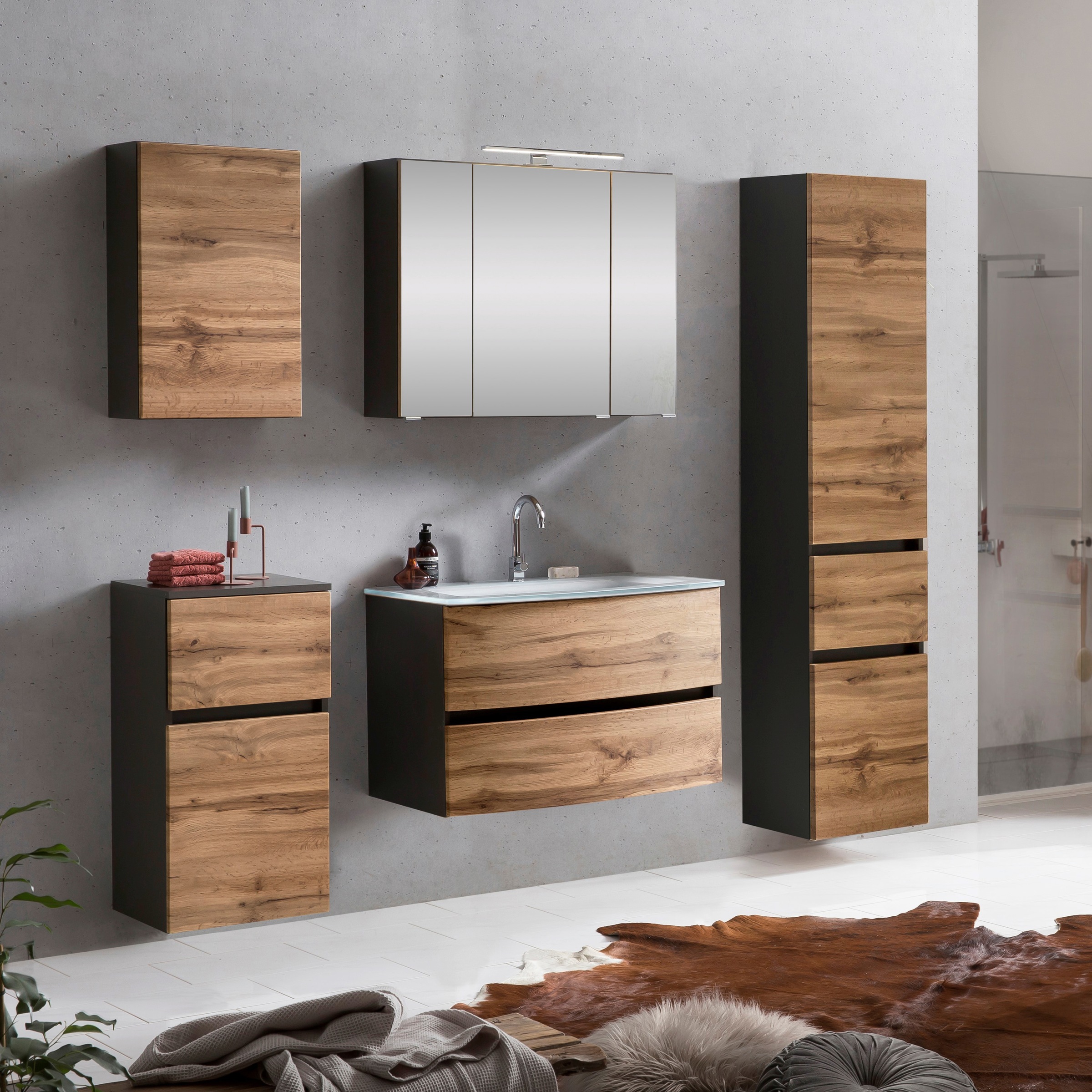 welltime Badezimmer-Set "Kaunas" Set, 5 Stk. tlg. günstig online kaufen